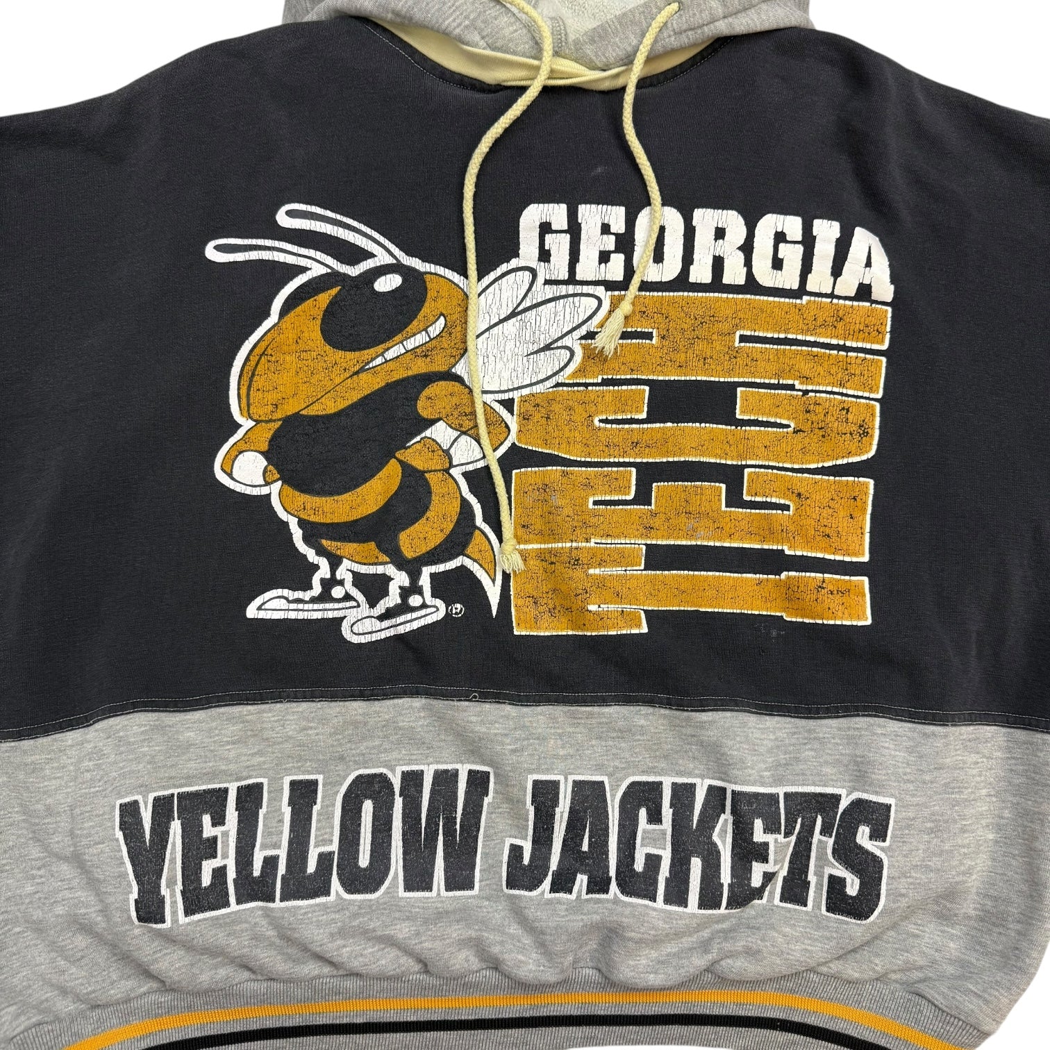 Vintage Georgia Tech Yellow Jackets Hoodie Grey