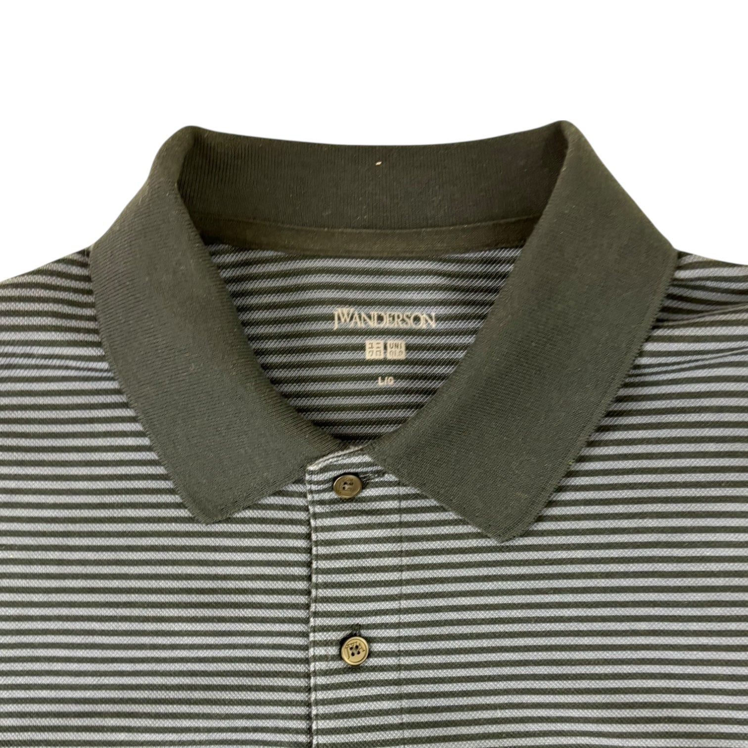 JW Anderson x Uniqlo Striped Dry Pique Polo T-Shirt Blue