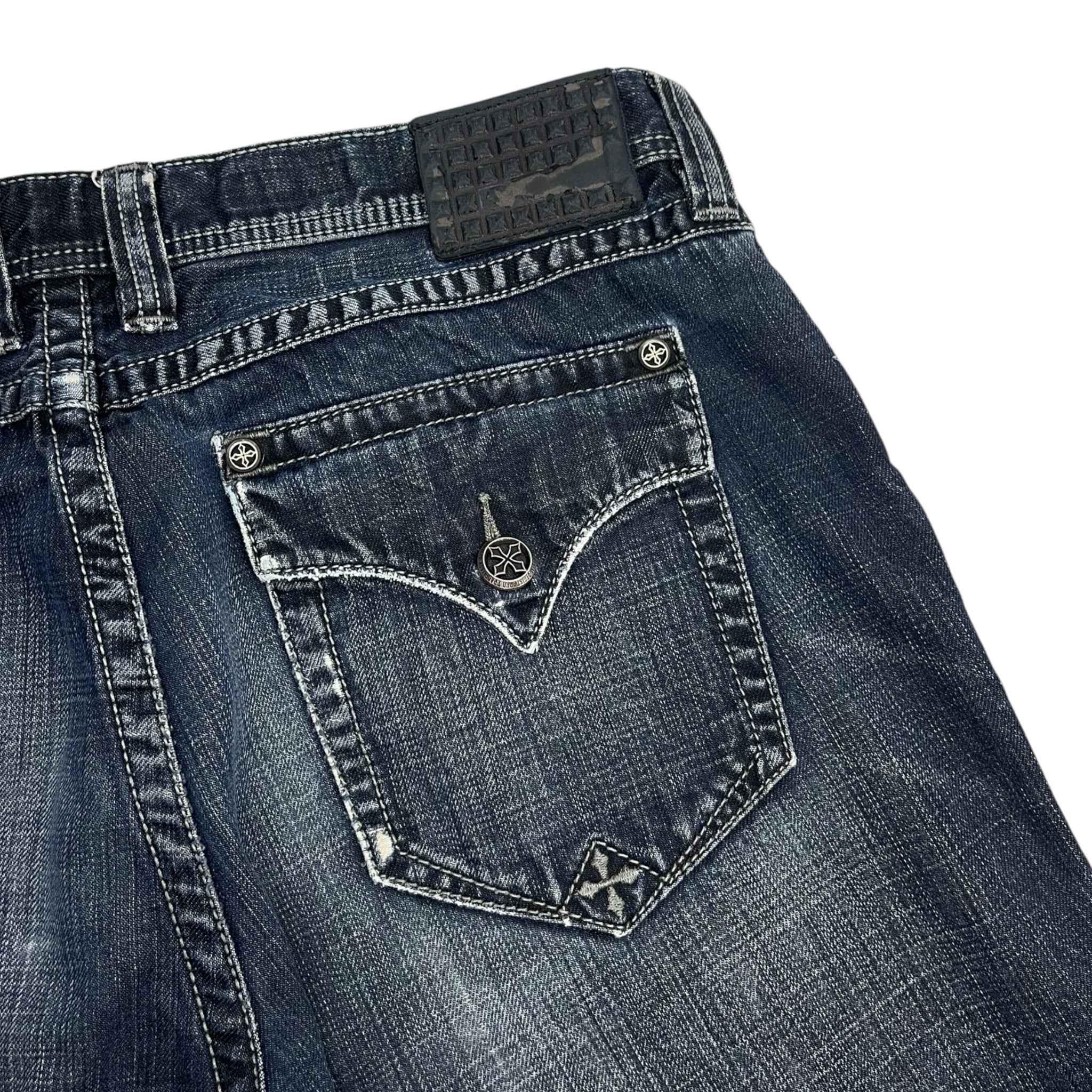 Vintage Y2K Affliction Flared Jeans Dark Washed