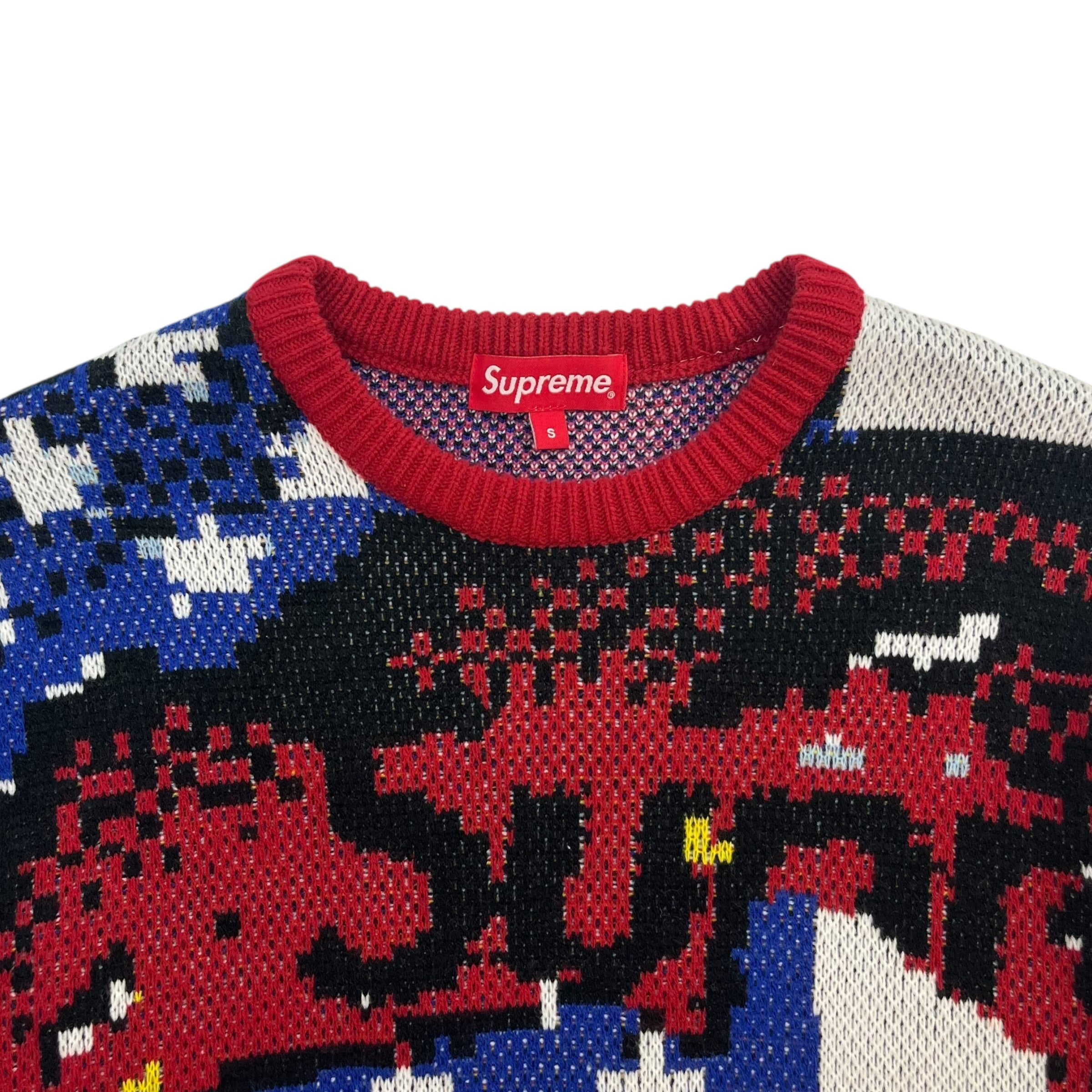 Supreme Digital Flag Sweater Black