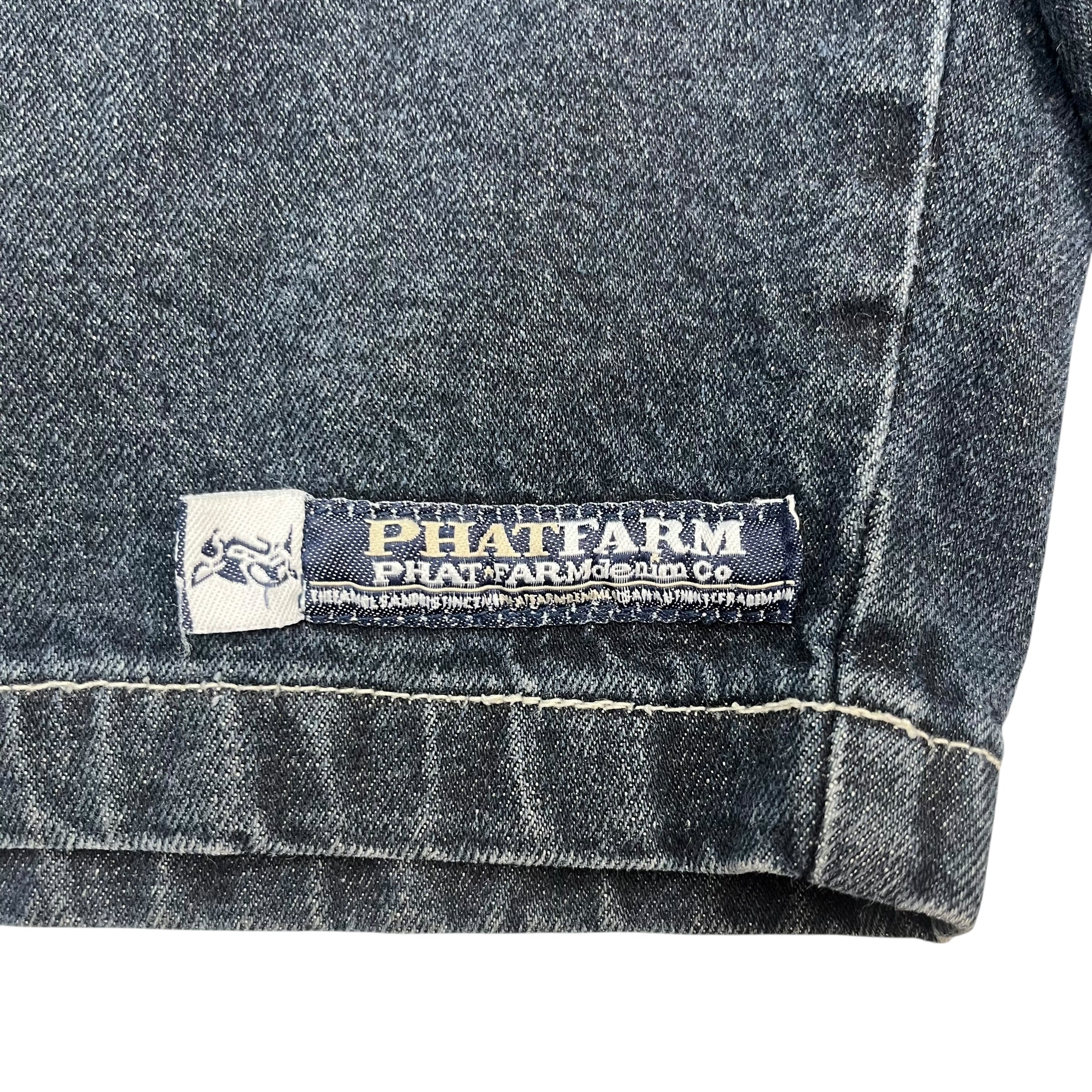 Vintage Y2K Phat Farm Denim Shorts Dark Wash Blue