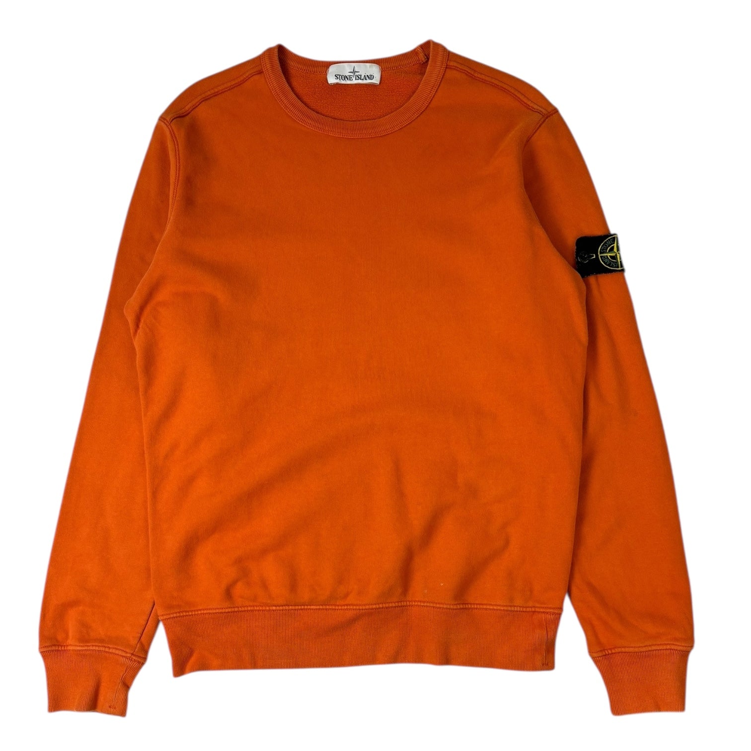 Stone Island Patch Logo Crewneck Orange