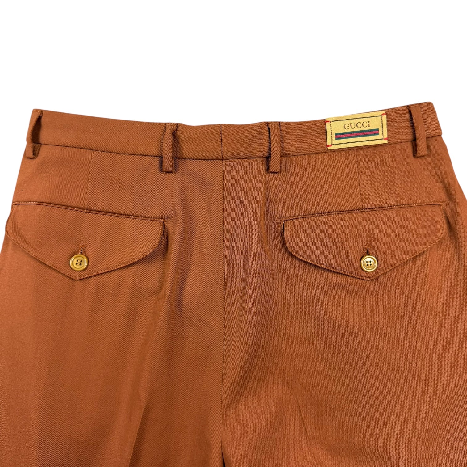 Gucci Pleated Trousers Brown