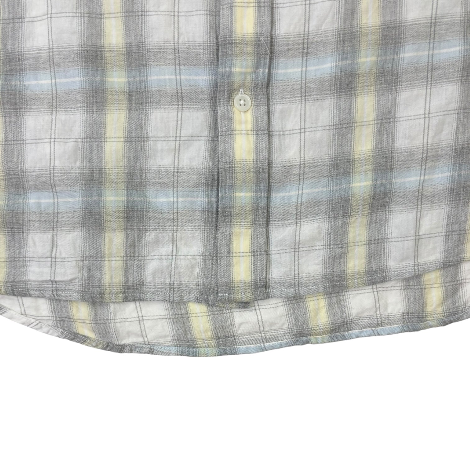 Stussy Beach Plaid Button-Up Shirt Off-White