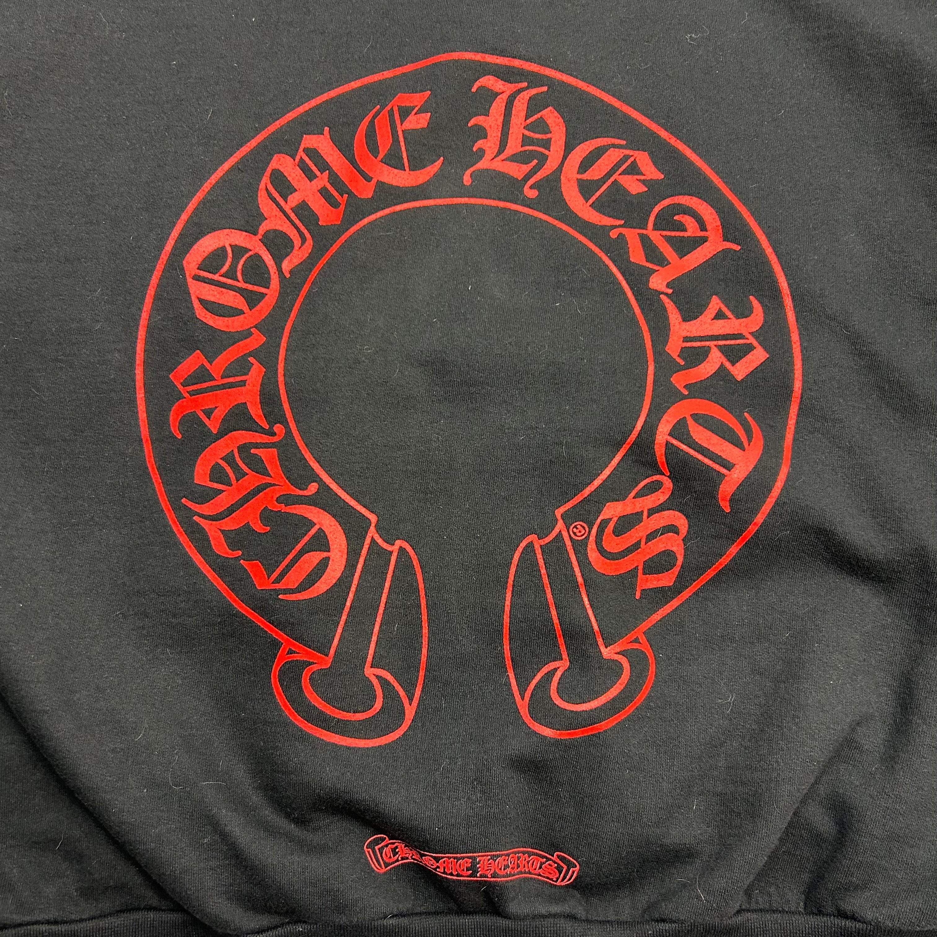 Chrome Hearts Web Exclusive Horse Shoe Hoodie Black/Red