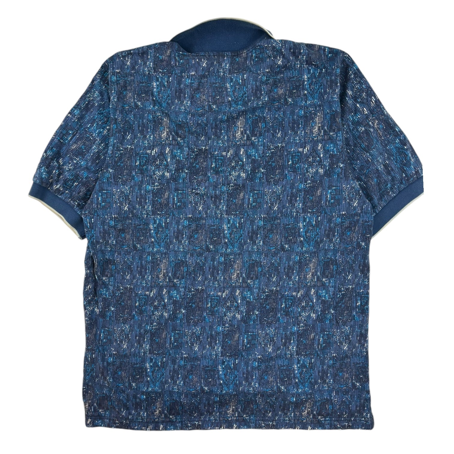 Vintage Nike Golf Patterned Polo T-Shirt Blue