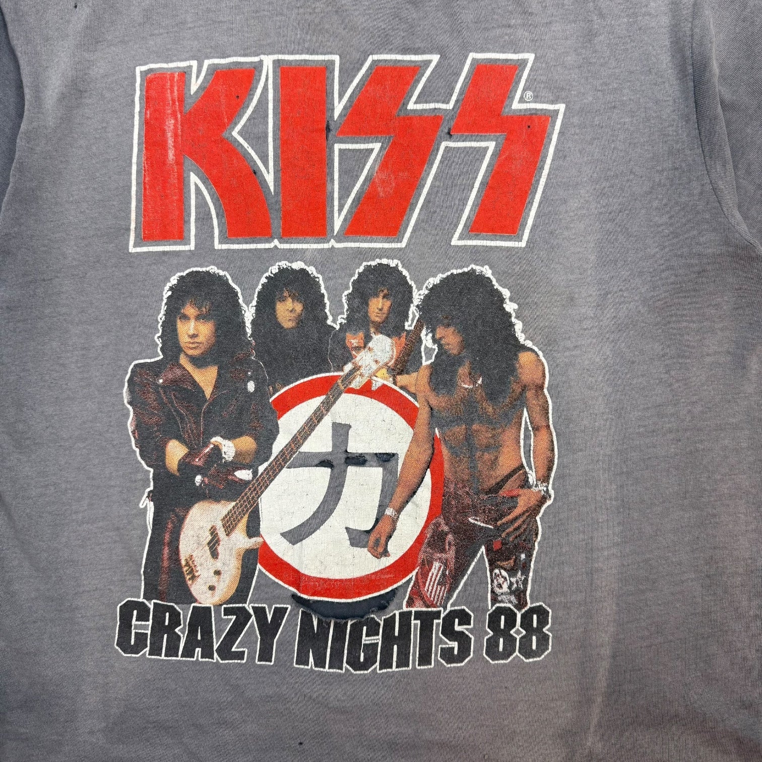 1988 Kiss Crazy Nights ‘88 Tee Faded Black