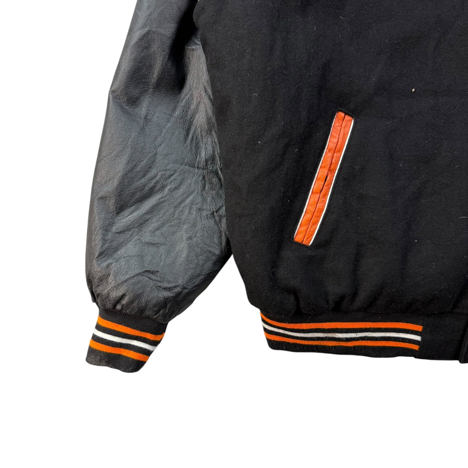 Vintage Jeff Hamilton NASCAR Tony Stewart Home Depot Leather Race Jacket Black