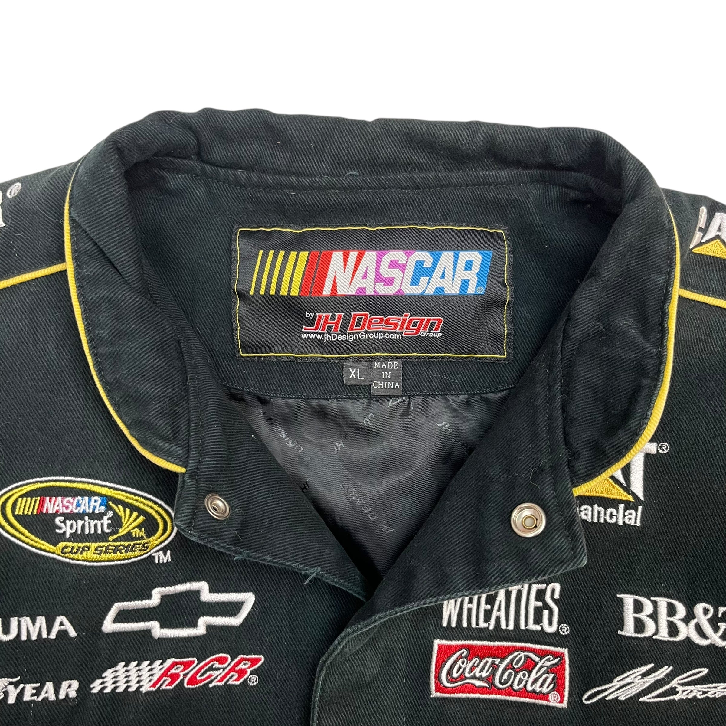 Vintage NASCAR Jeff Burton Racing Jacket Black