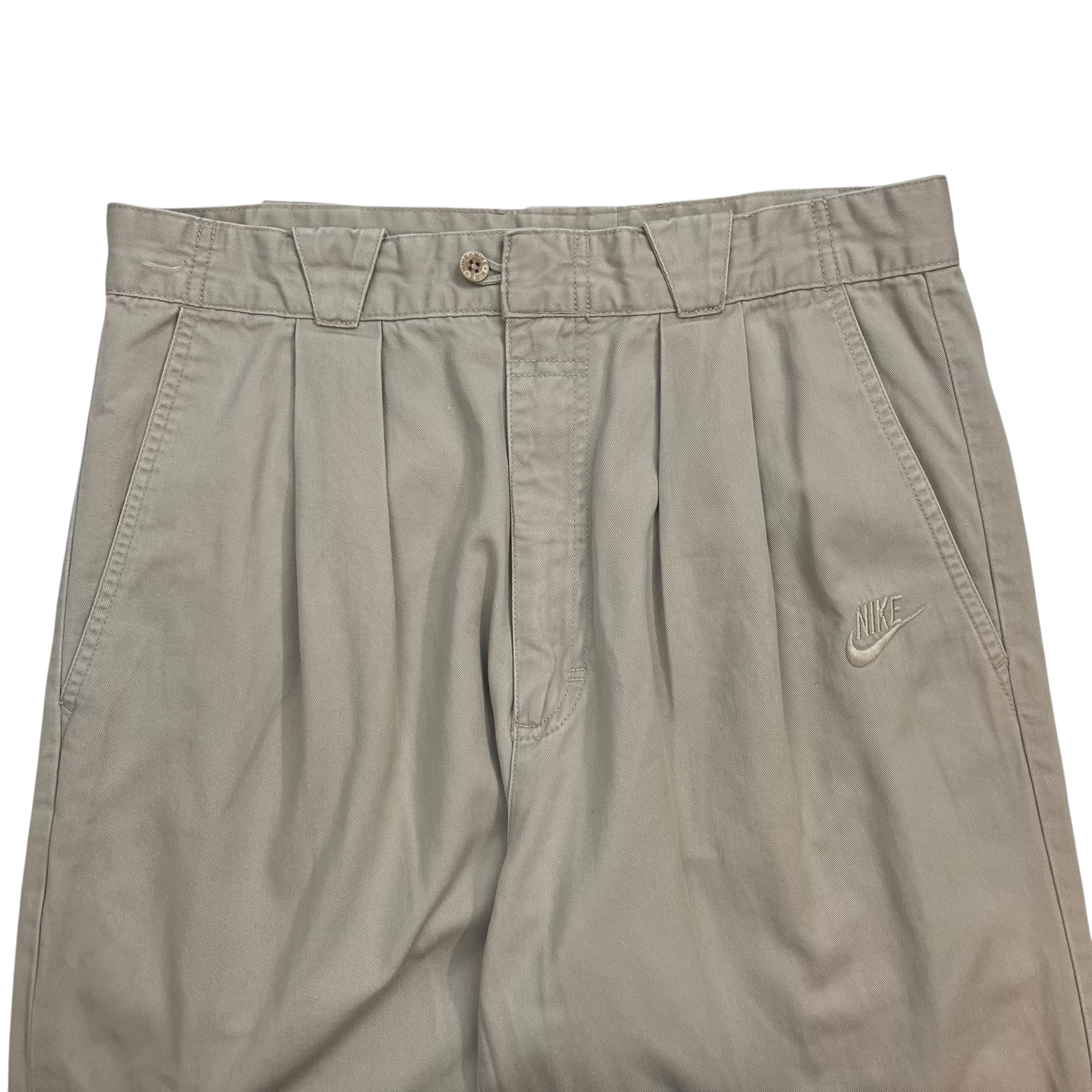 Vintage Nike Pleated Khaki Pants Light Beige