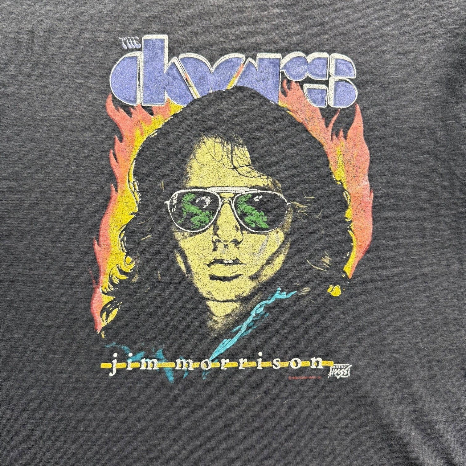 1988 The Doors Jim Morrison ‘Lizard King’ Ringer Tee Black