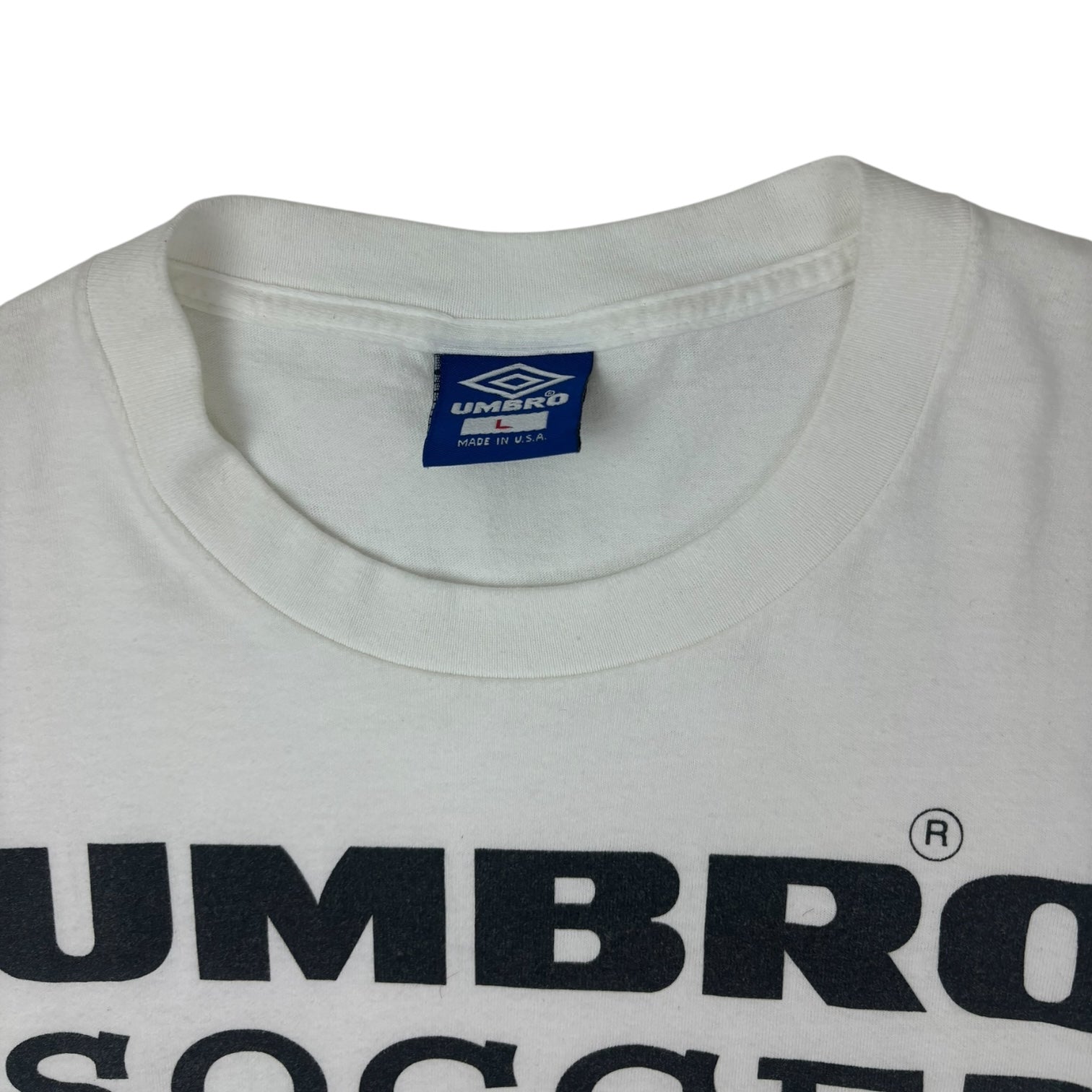Vintage Umbro Soccer T-Shirt White