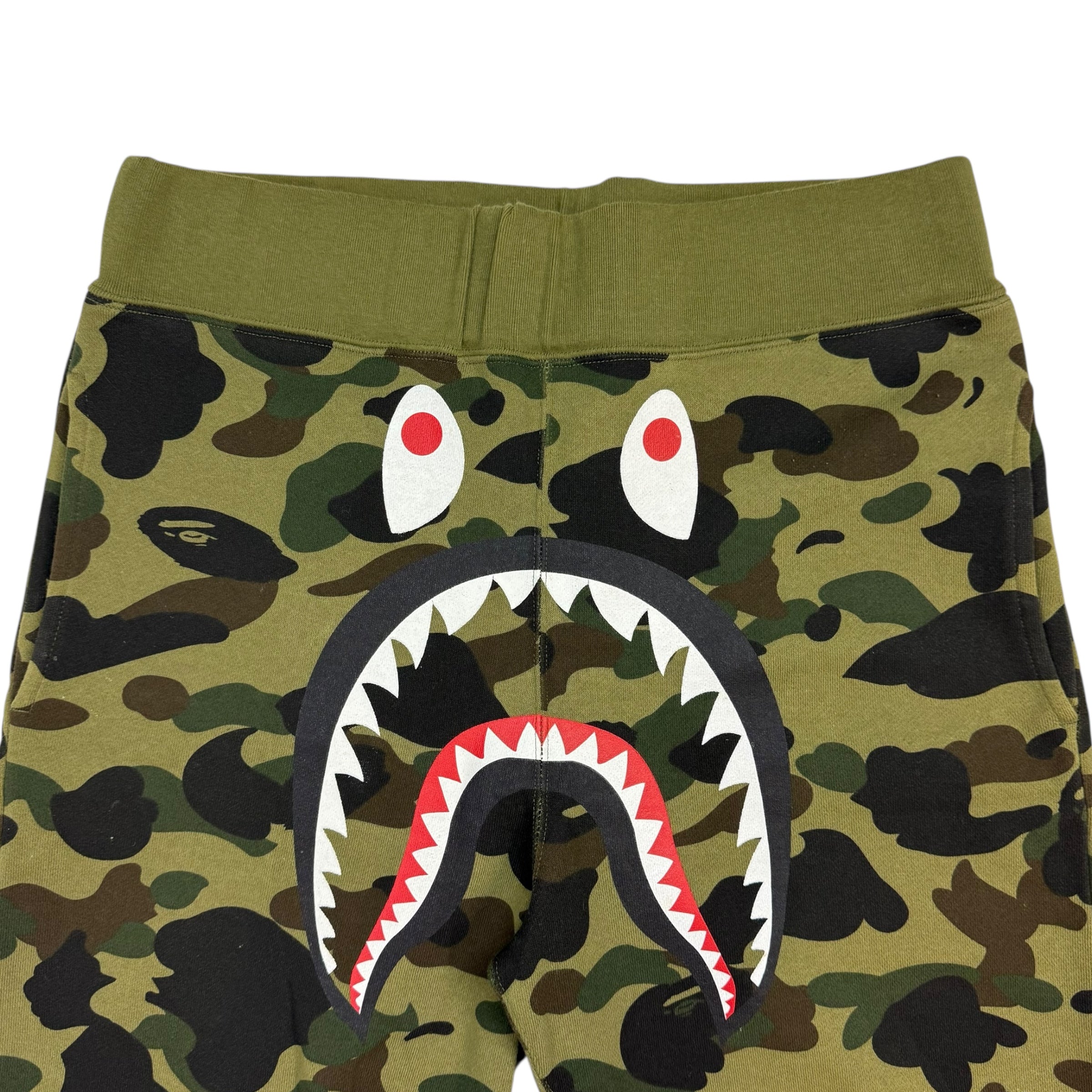 BAPE 1st Shark Camo Sweatpants Green