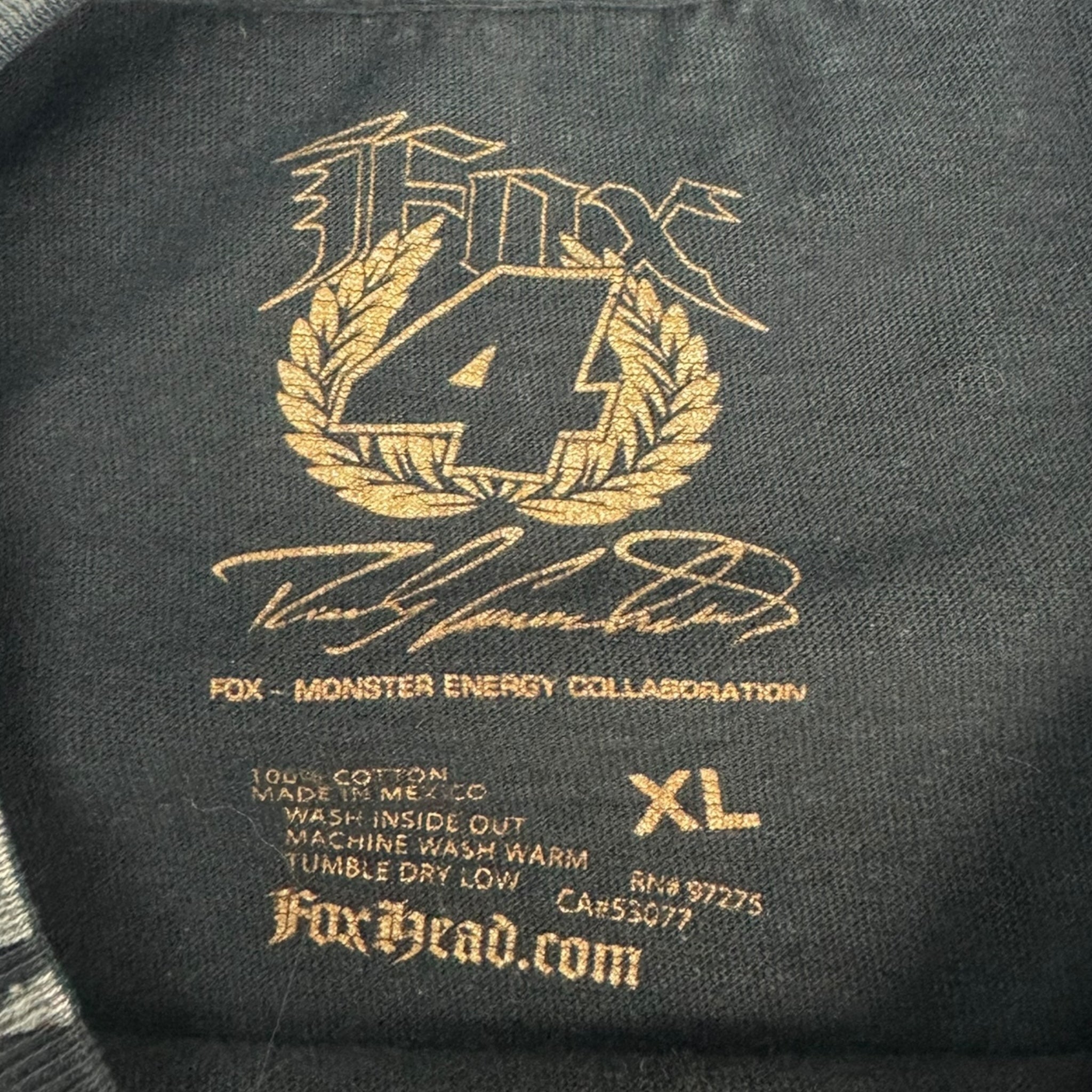 Y2K Fox Racing x Monster Energy Wrap Around T-Shirt