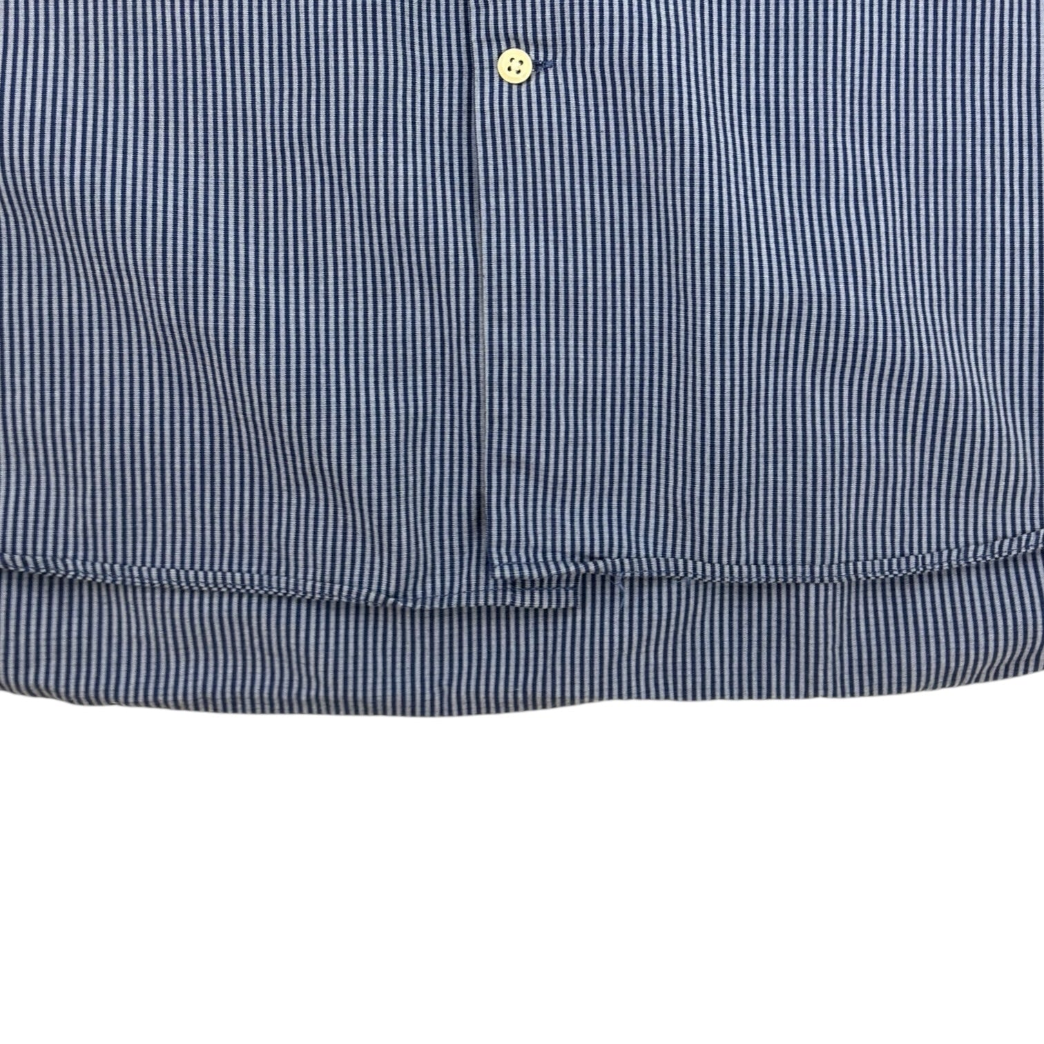 Christian Dior Pinstripe Button-Up Dress Shirt Blue