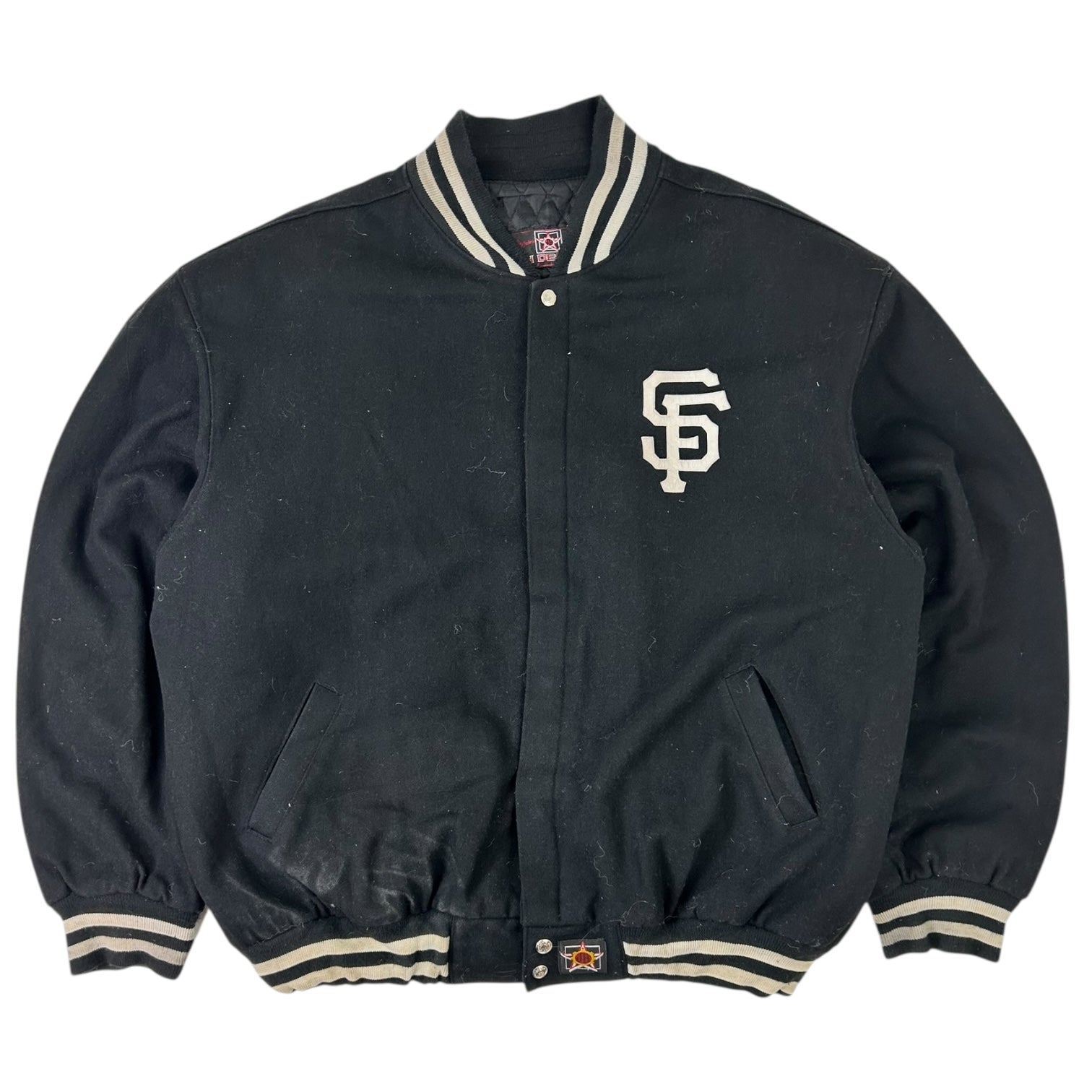 Vintage Jeff Hamilton San Francisco Giants Varsity Jacket Black