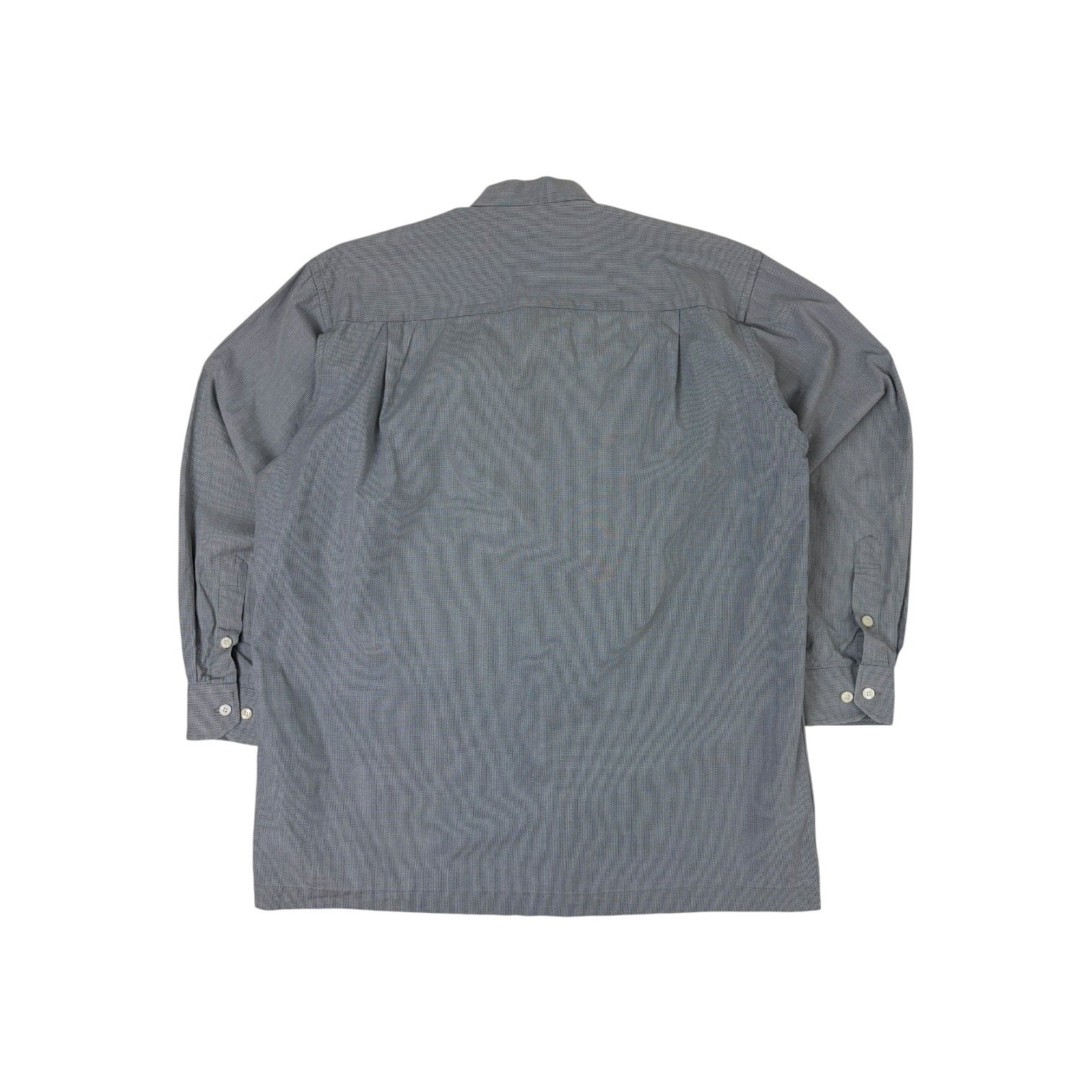 Vintage Yves Saint Laurent Mandarin-Collar Shirt Grey