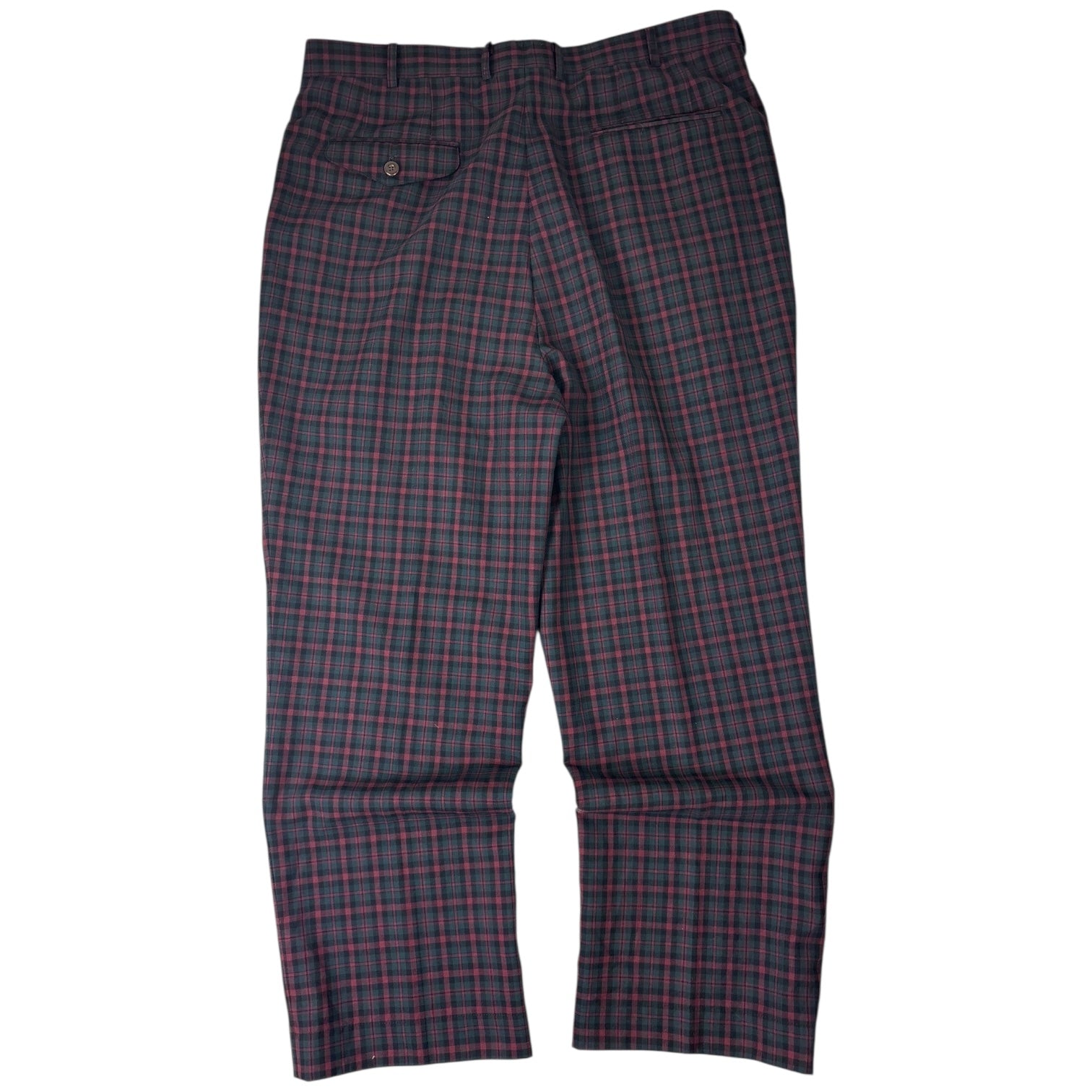 Balenciaga Plaid Dress Pant Red/Grey