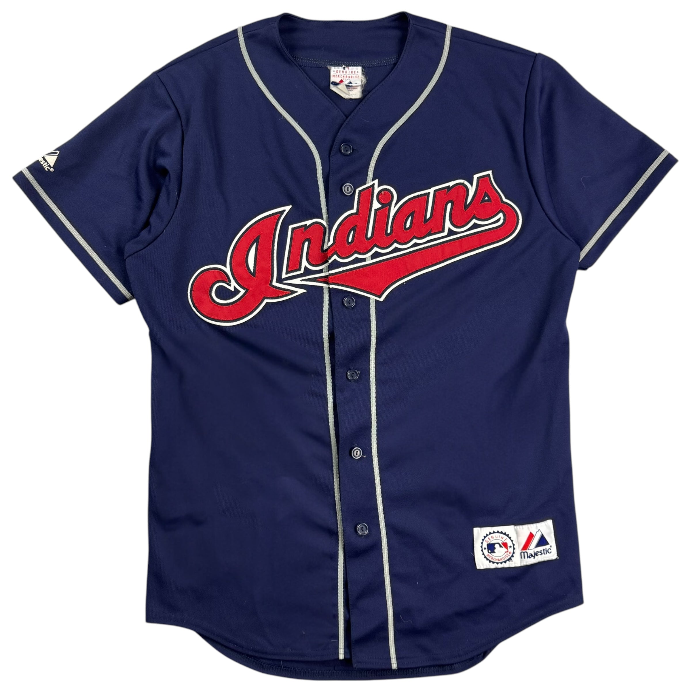 Vintage Cleveland Indians Jersey Navy Blue