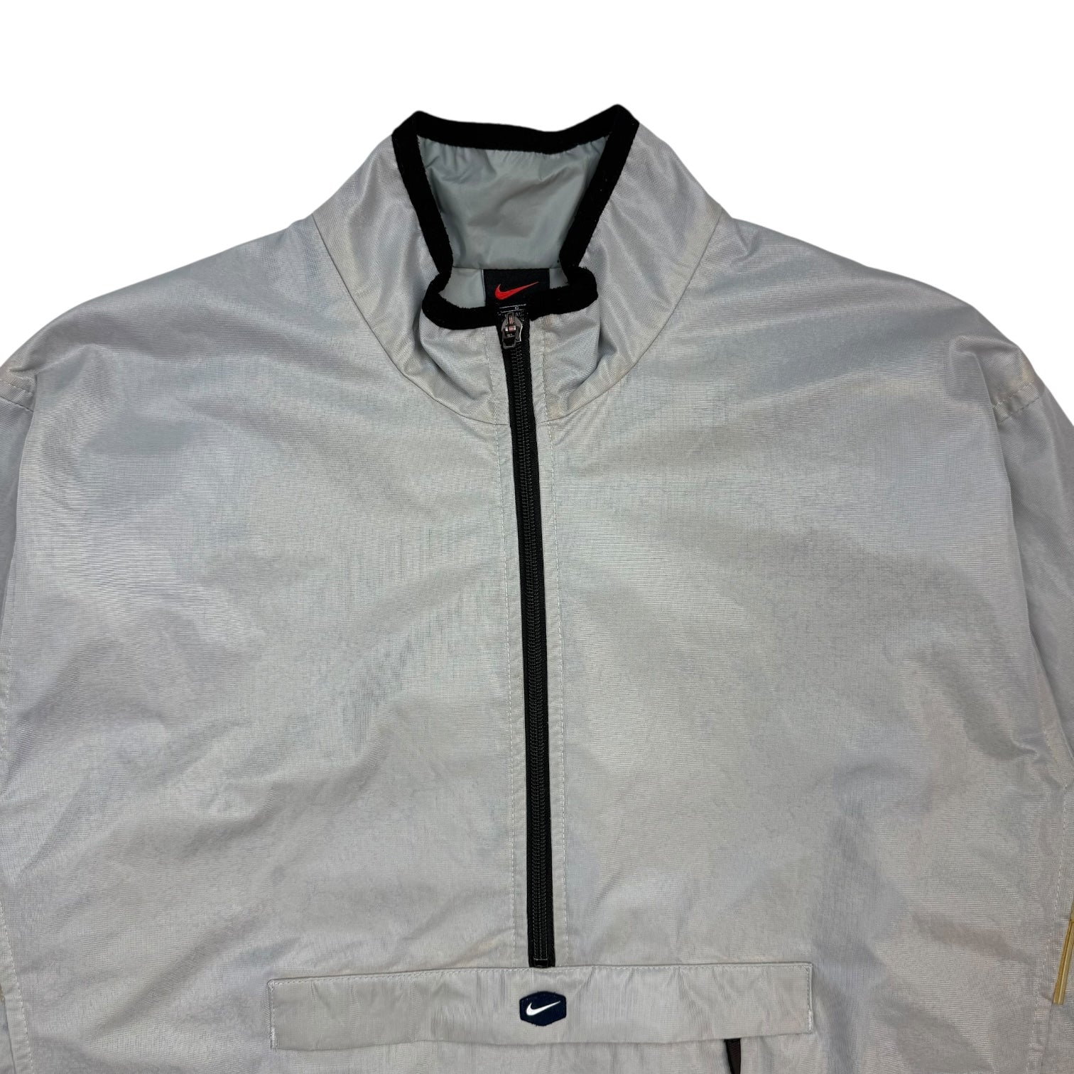 Vintage Nike Pullover Windbreaker Hoodie Grey