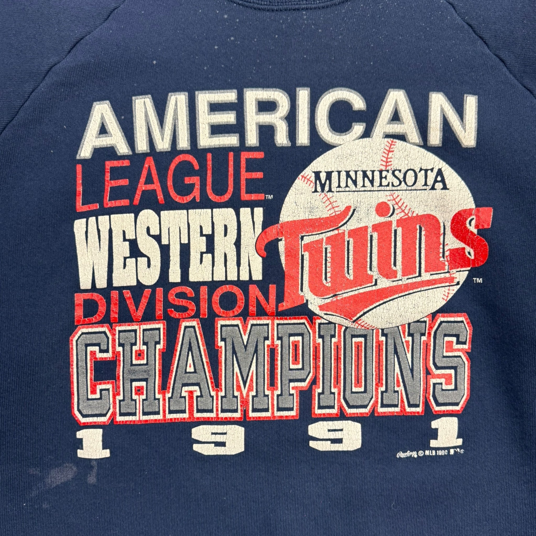 1990 Minnesota Twins Western Division Champions Crewneck