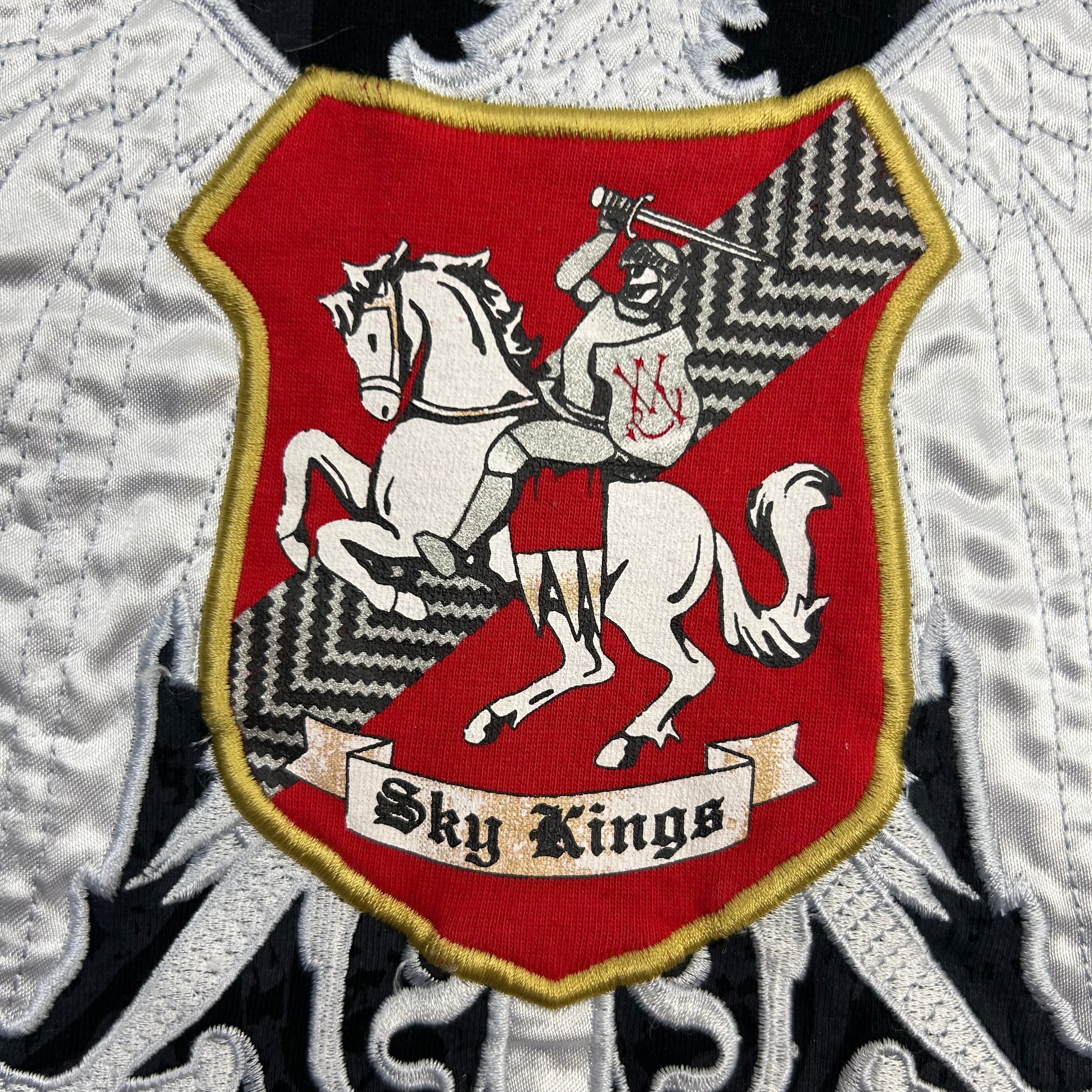 Vintage Y2K Avirex Embroidered Crest Tee Black