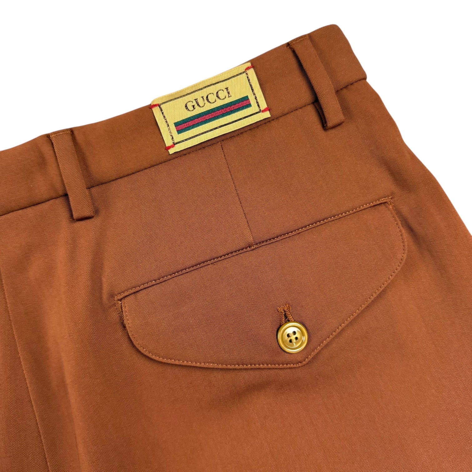 Gucci Pleated Trousers Brown