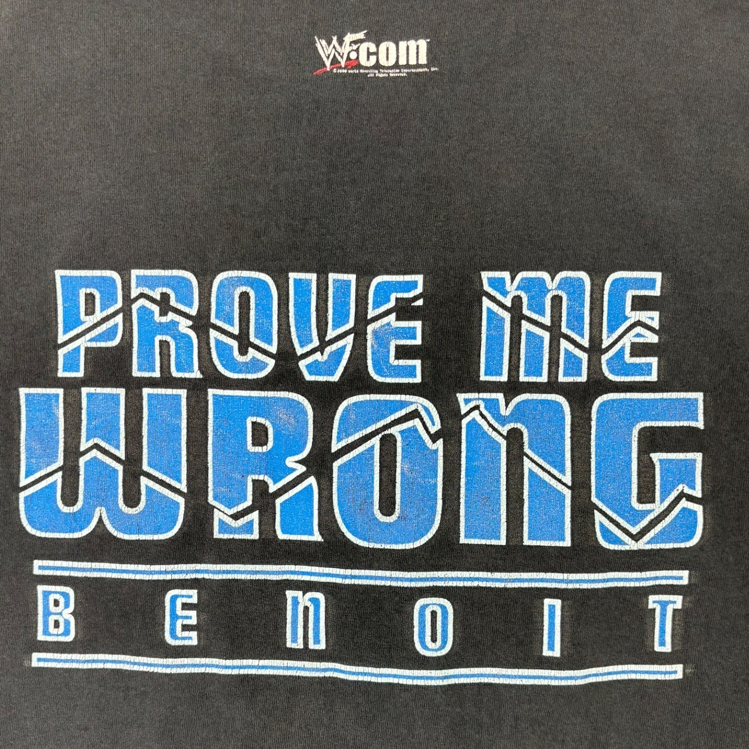 Vintage 2000 WWF “Victim Of The Crossface” Chris Benoit T-Shirt Black
