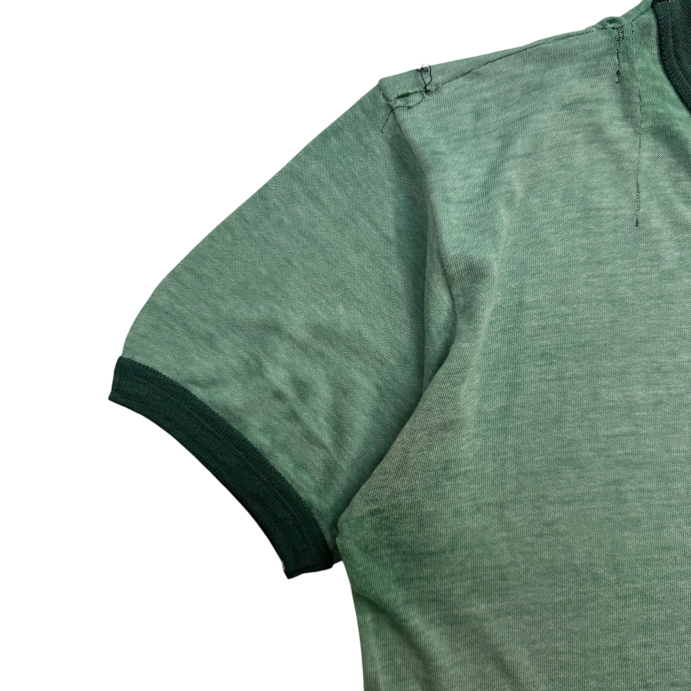 Vintage 1970's University Of Alberta Tee Faded Green