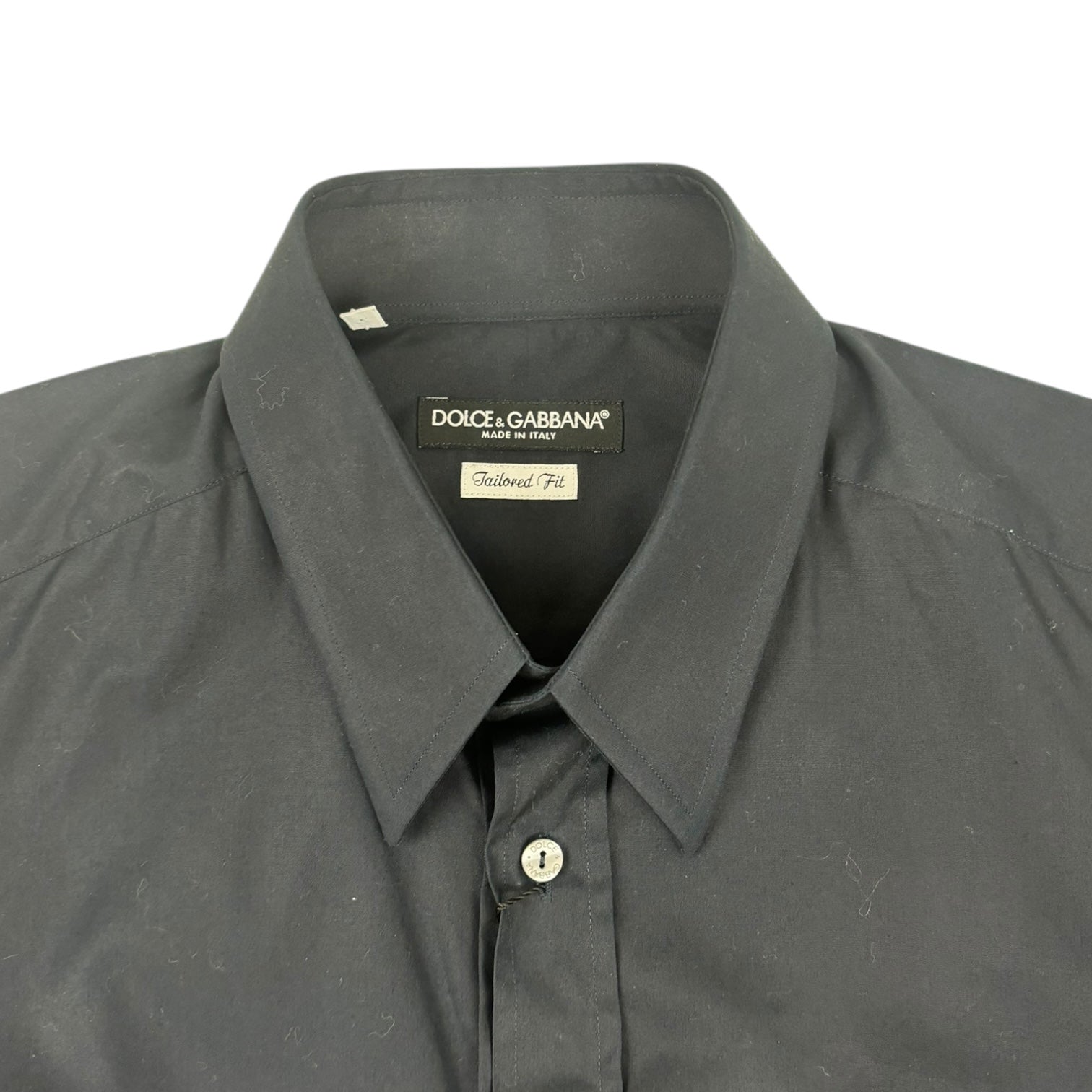 Dolce & Gabbana Button-Up Dress Shirt Black