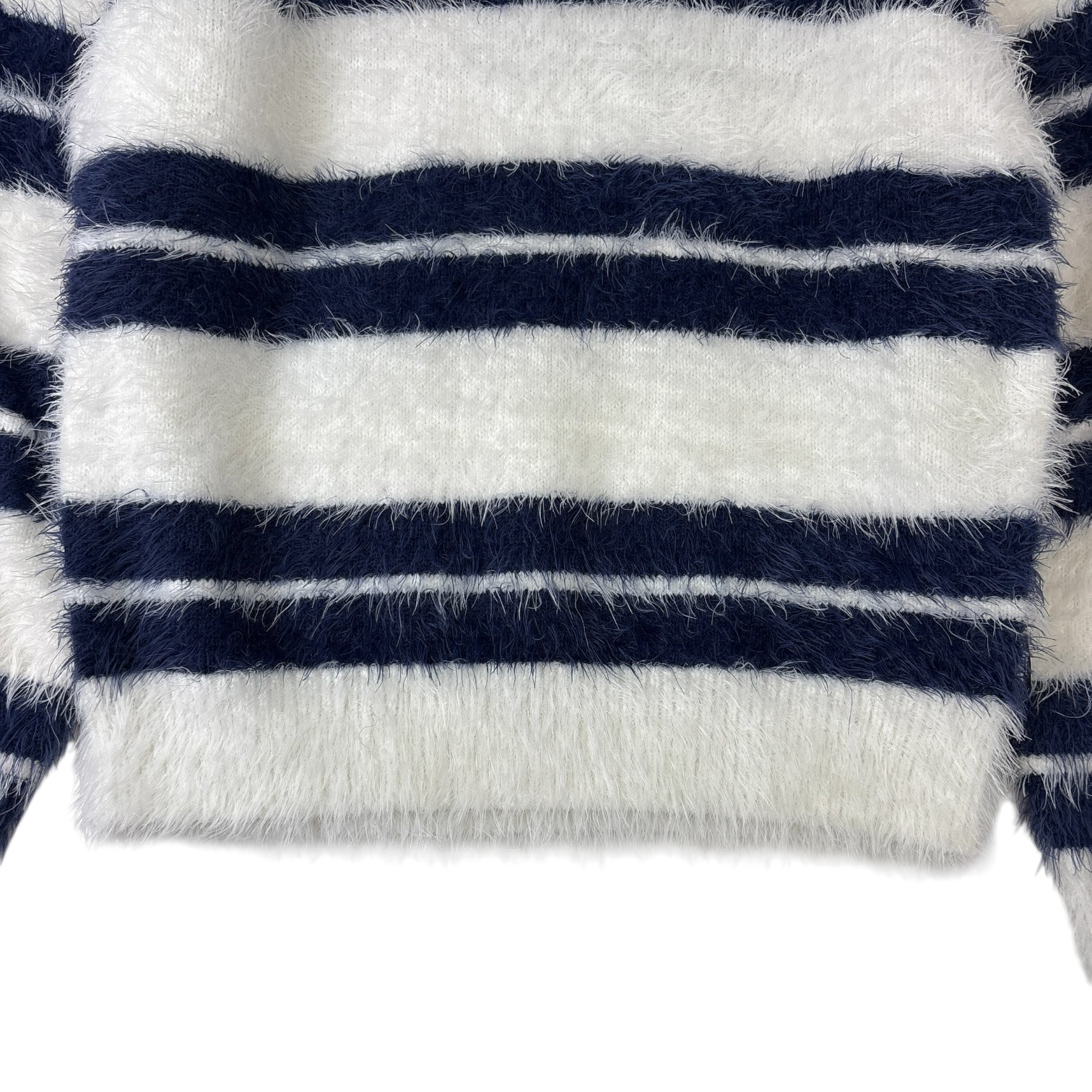 Stussy Hairy Stripe Crew Sweater Navy