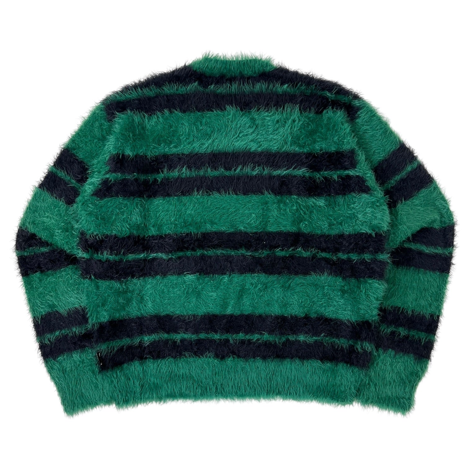 Stussy Hairy Stripe Crew Sweater Green