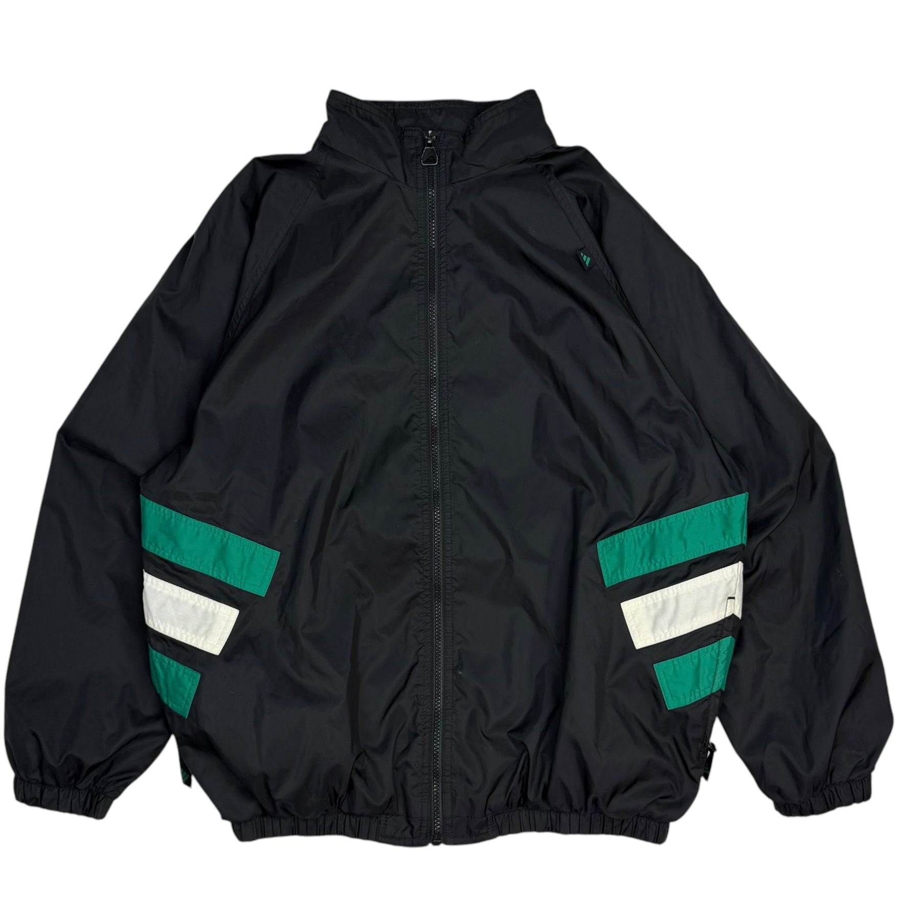 Vintage Adidas Embroidered Windbreaker Black/Green