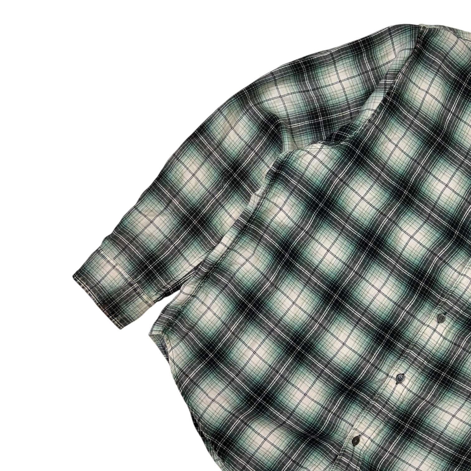 Stussy Matthew Printed Plaid Long Sleeve Green/White
