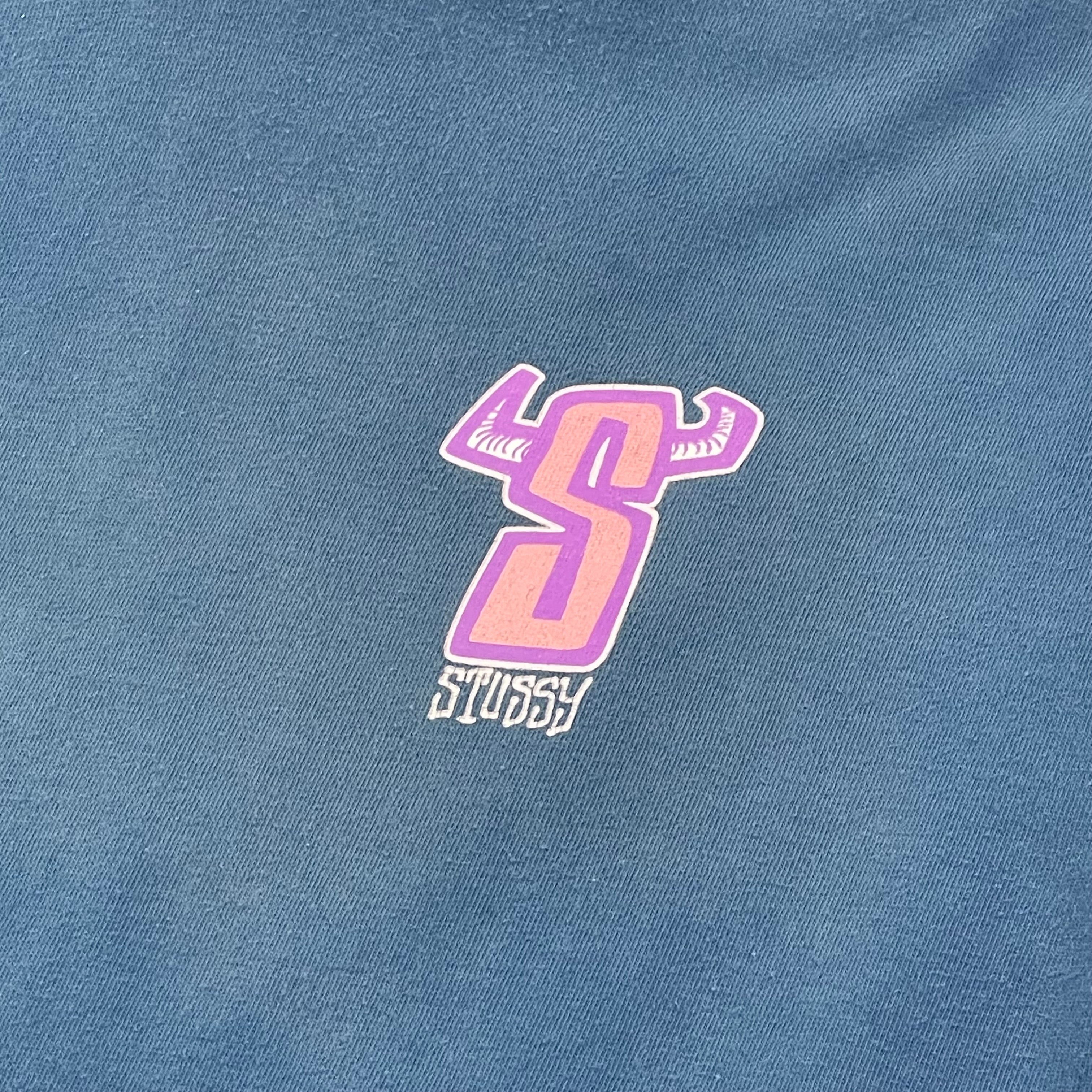 Stussy Horns Hooded Shirt Blue