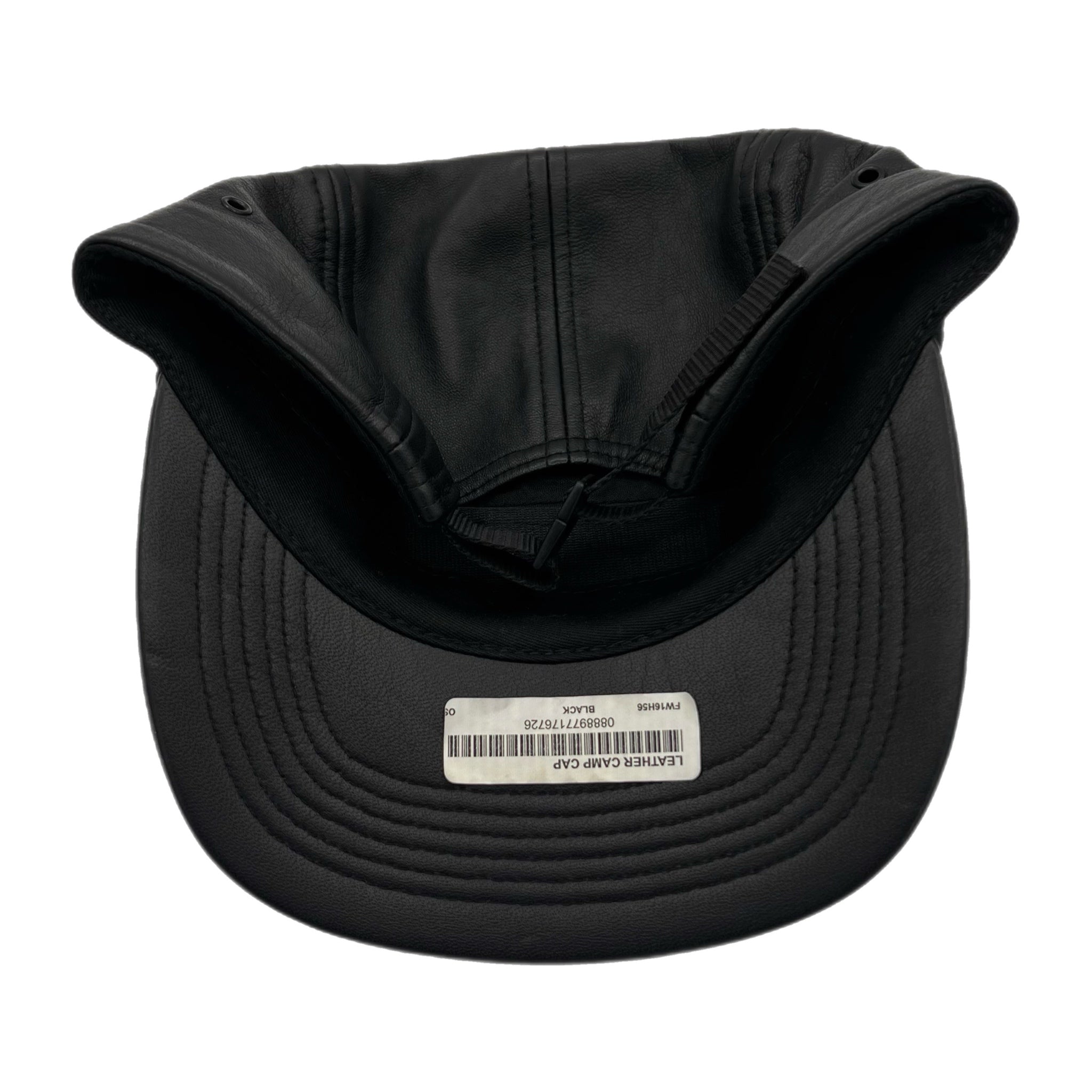 Supreme Leather FW16 Camp Hat Black