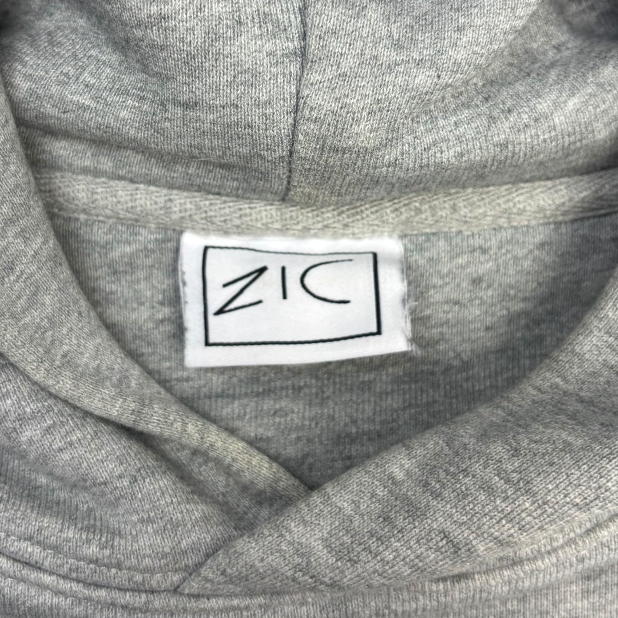 Zic Double Face Blank Hoodie Pullover Grey