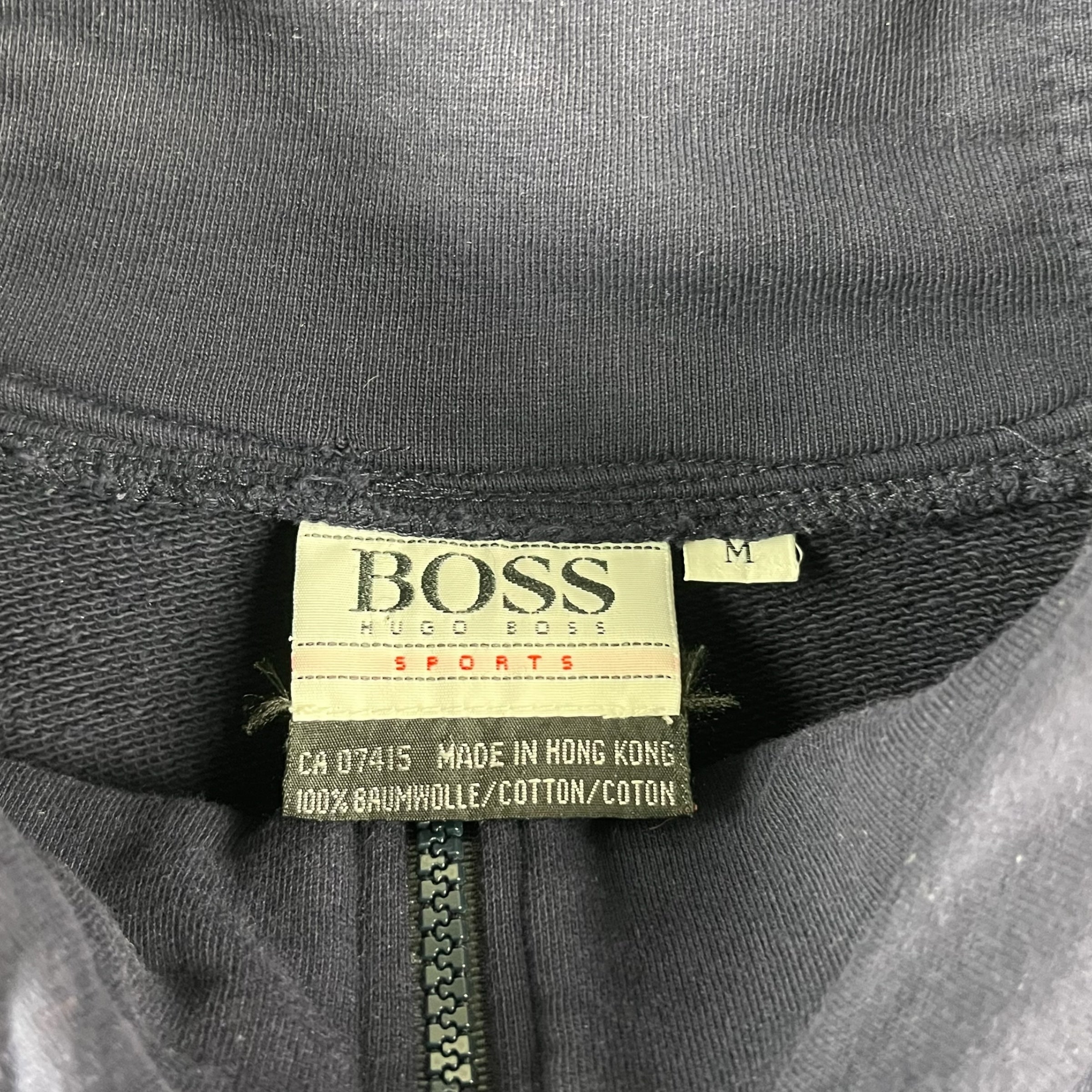 Vintage Hugo Boss 1/4 Zip Sweatshirt Navy