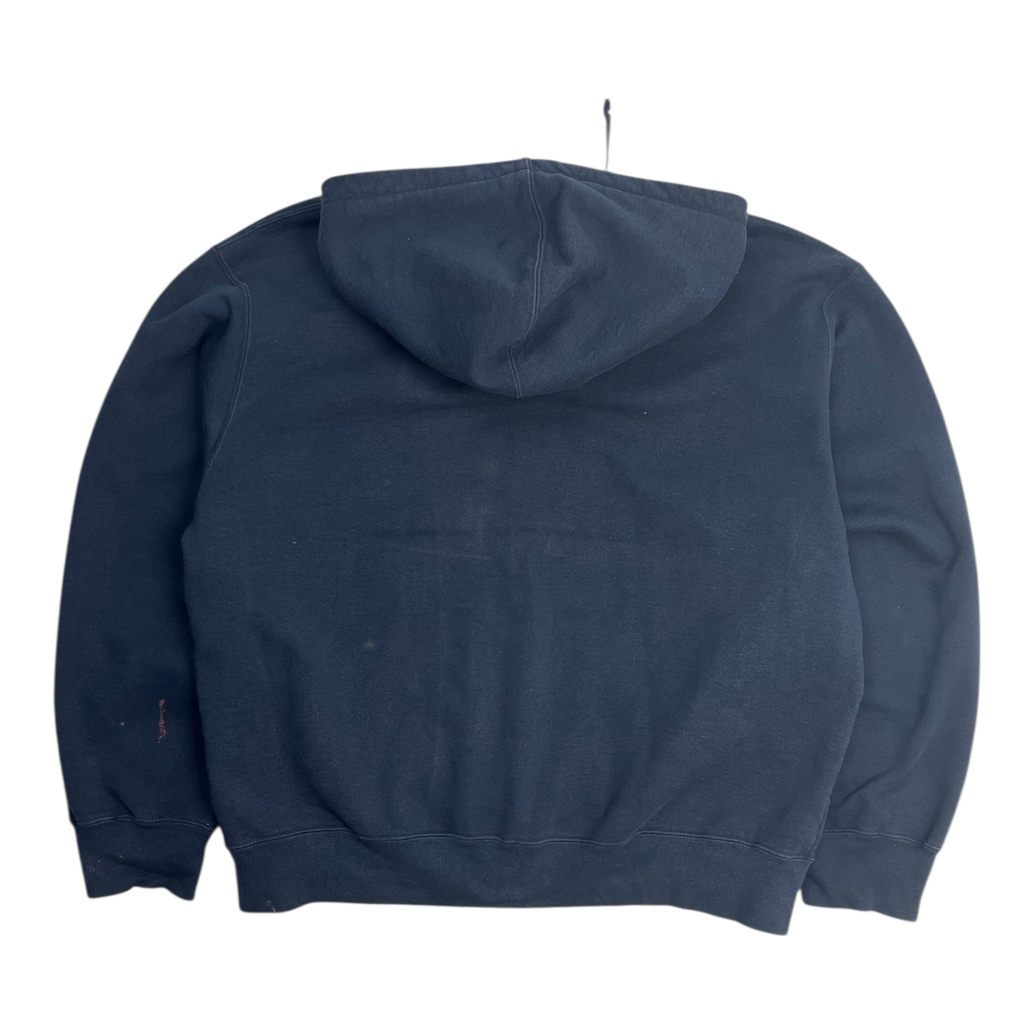 Supreme Pocket Box Logo Zip Up Hoodie Navy