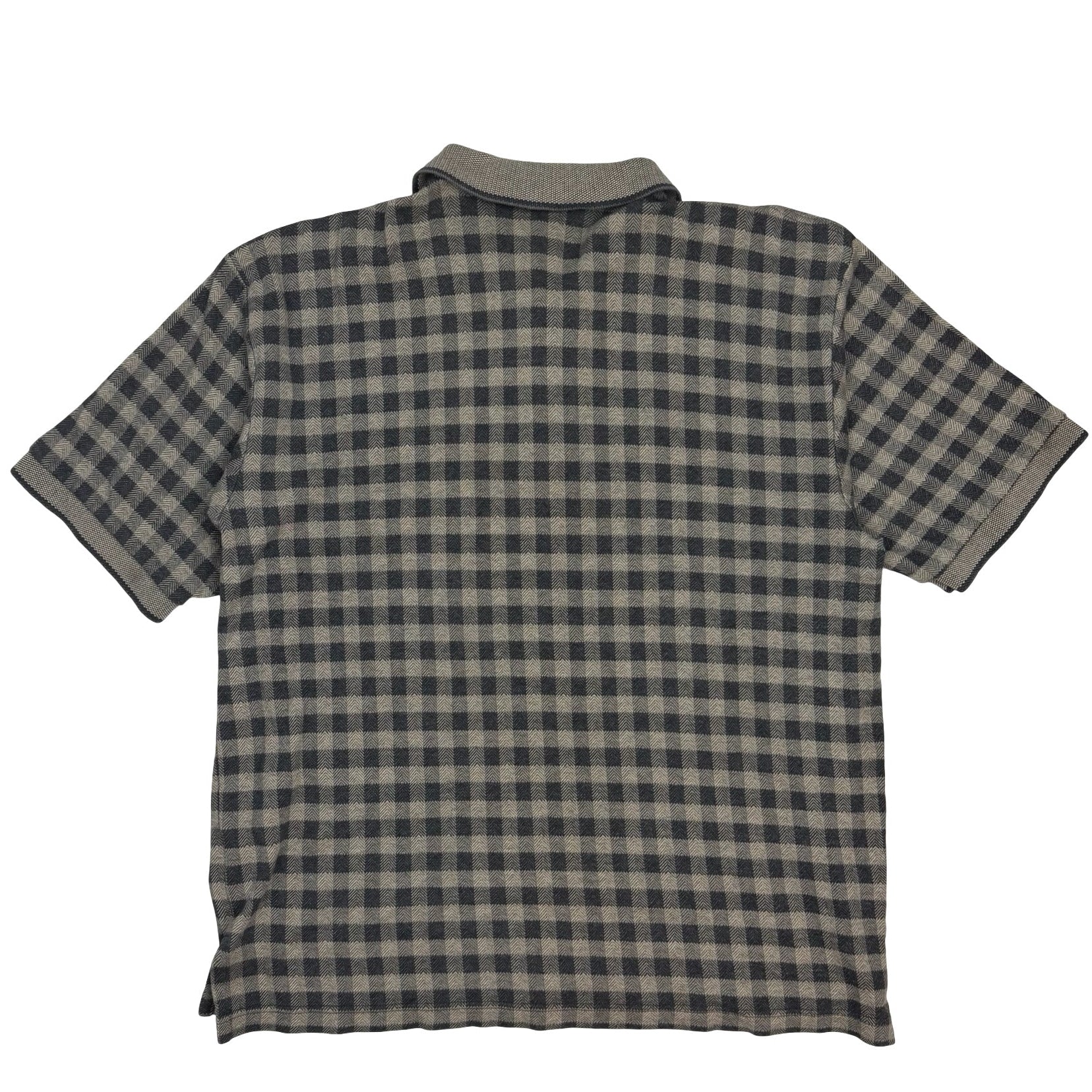 Vintage Ashworth Plaid Polo Shirt Tan
