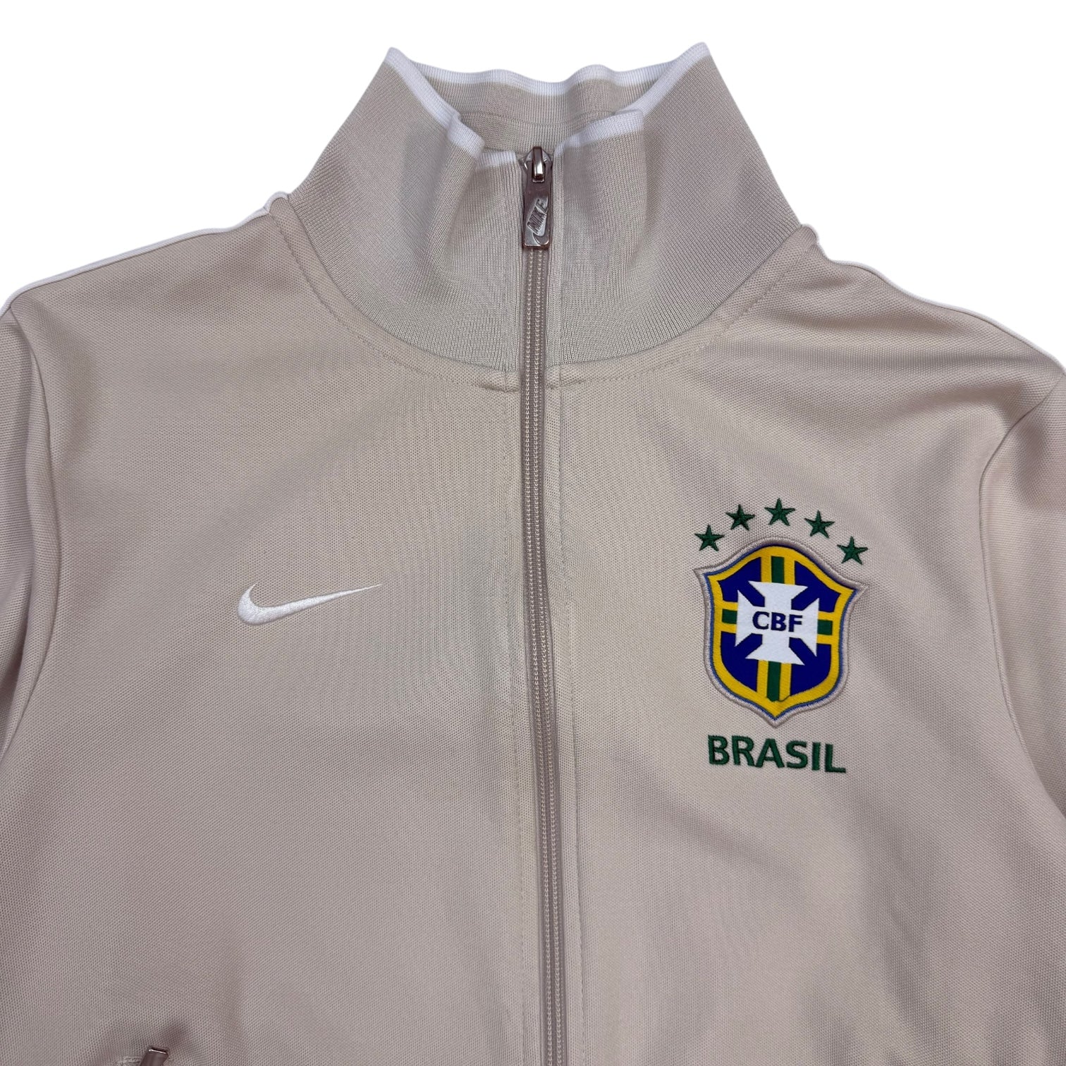 Vintage Nike Brazil National Team Zip Up Sweater Cream