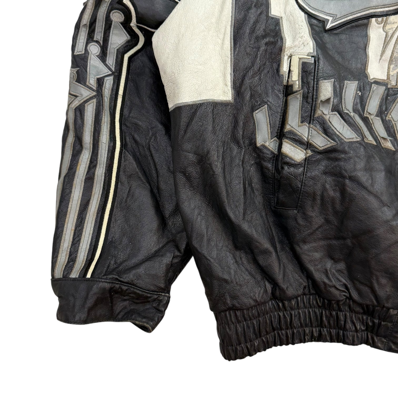 2005 Jeff Hamilton Chicago White Sox World Series Champions Leather Jacket White/Black