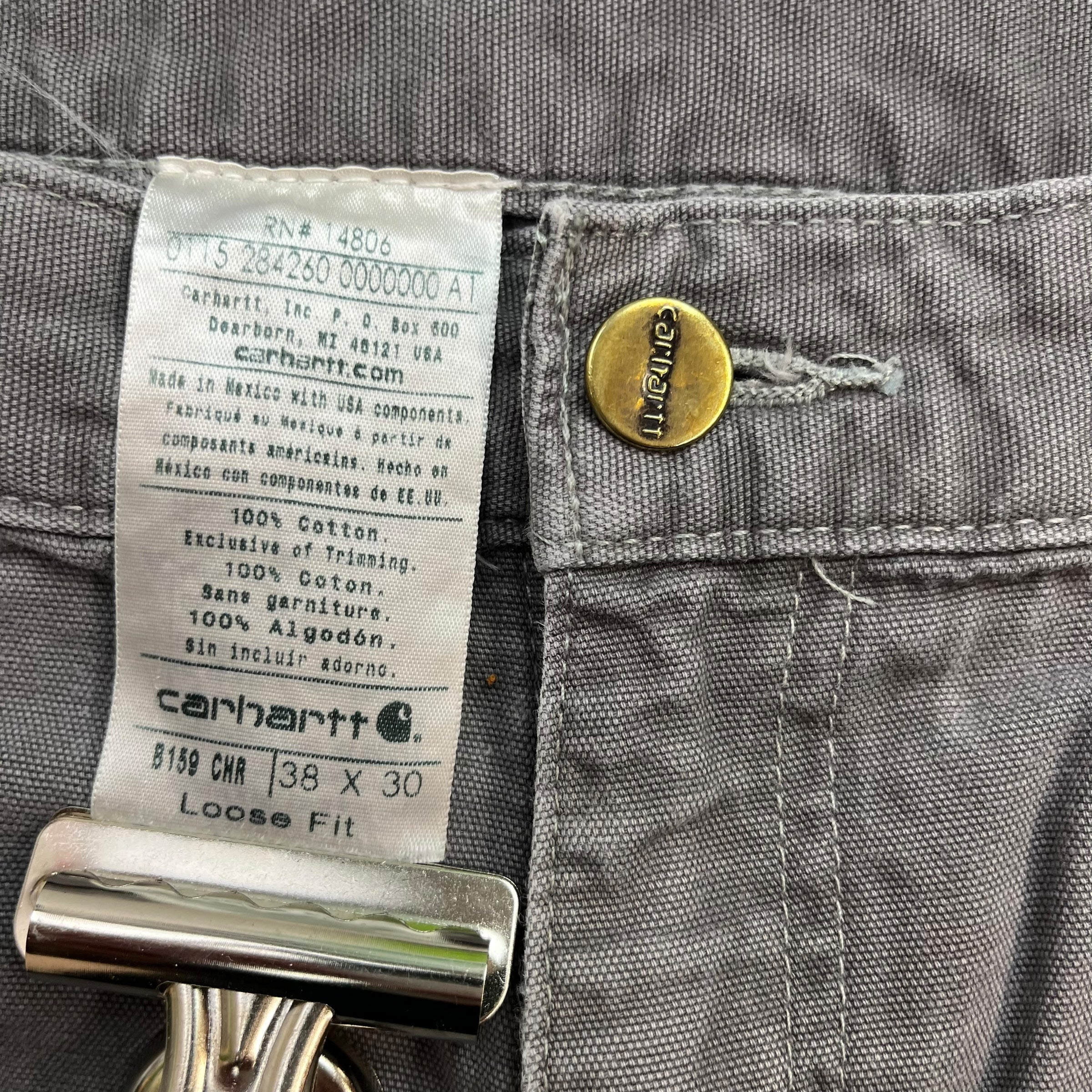 Vintage Carhartt Dungaree Pants Light Grey