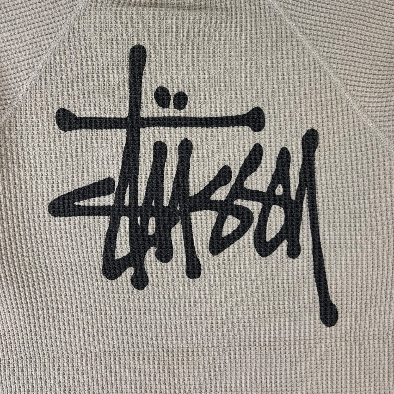 Stussy Raglan Thermal Long Sleeve Bone