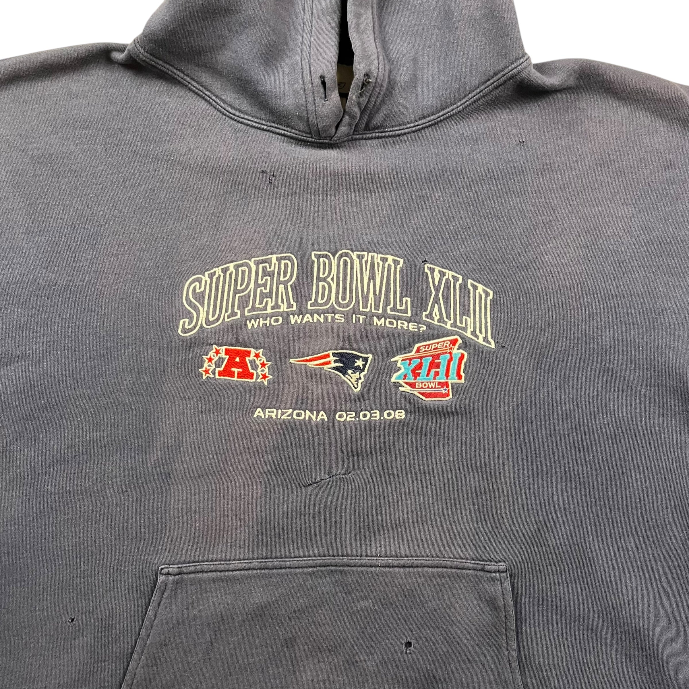 2008 Super Bowl XLII Hoodie Navy Blue