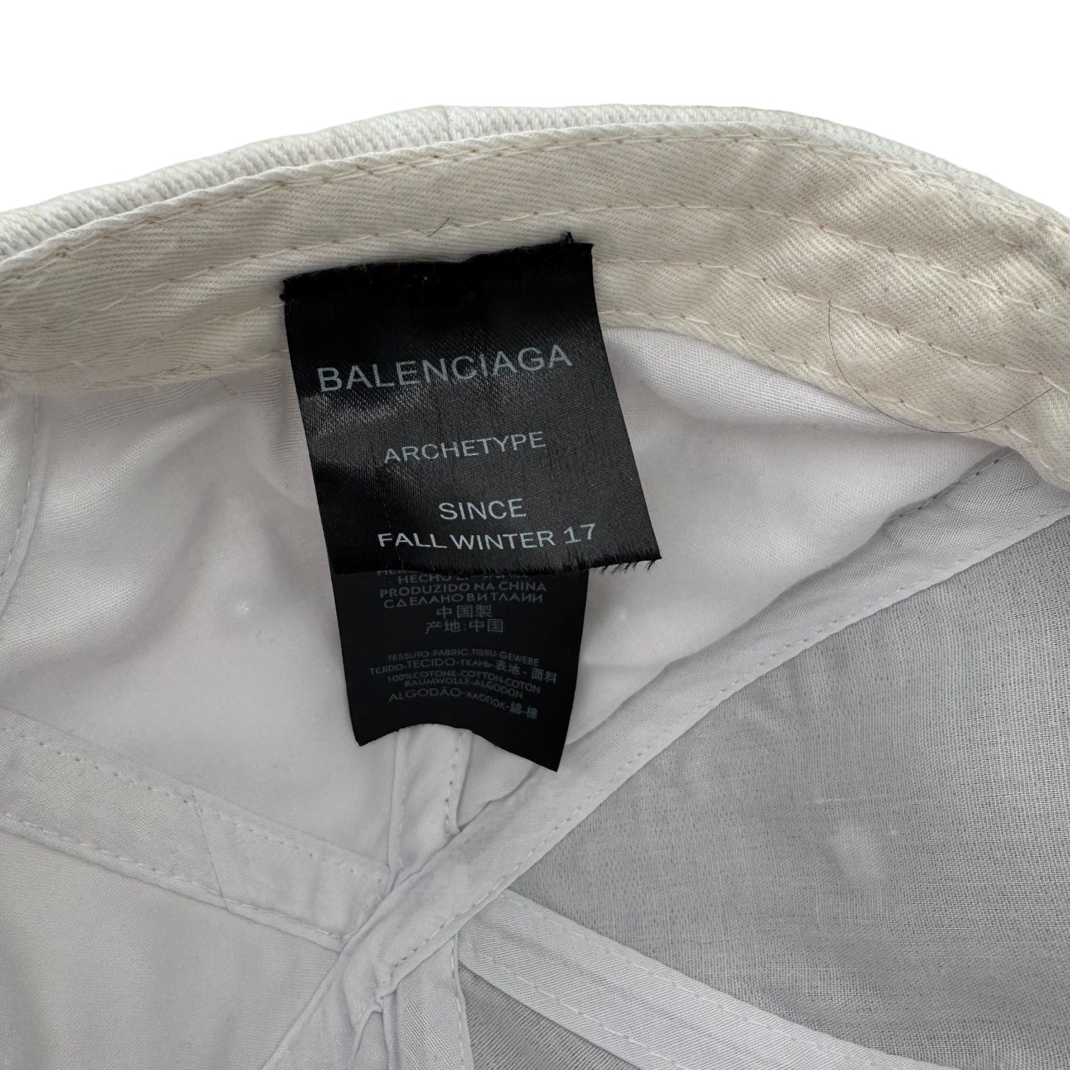 Balenciaga Logo Ball Cap White