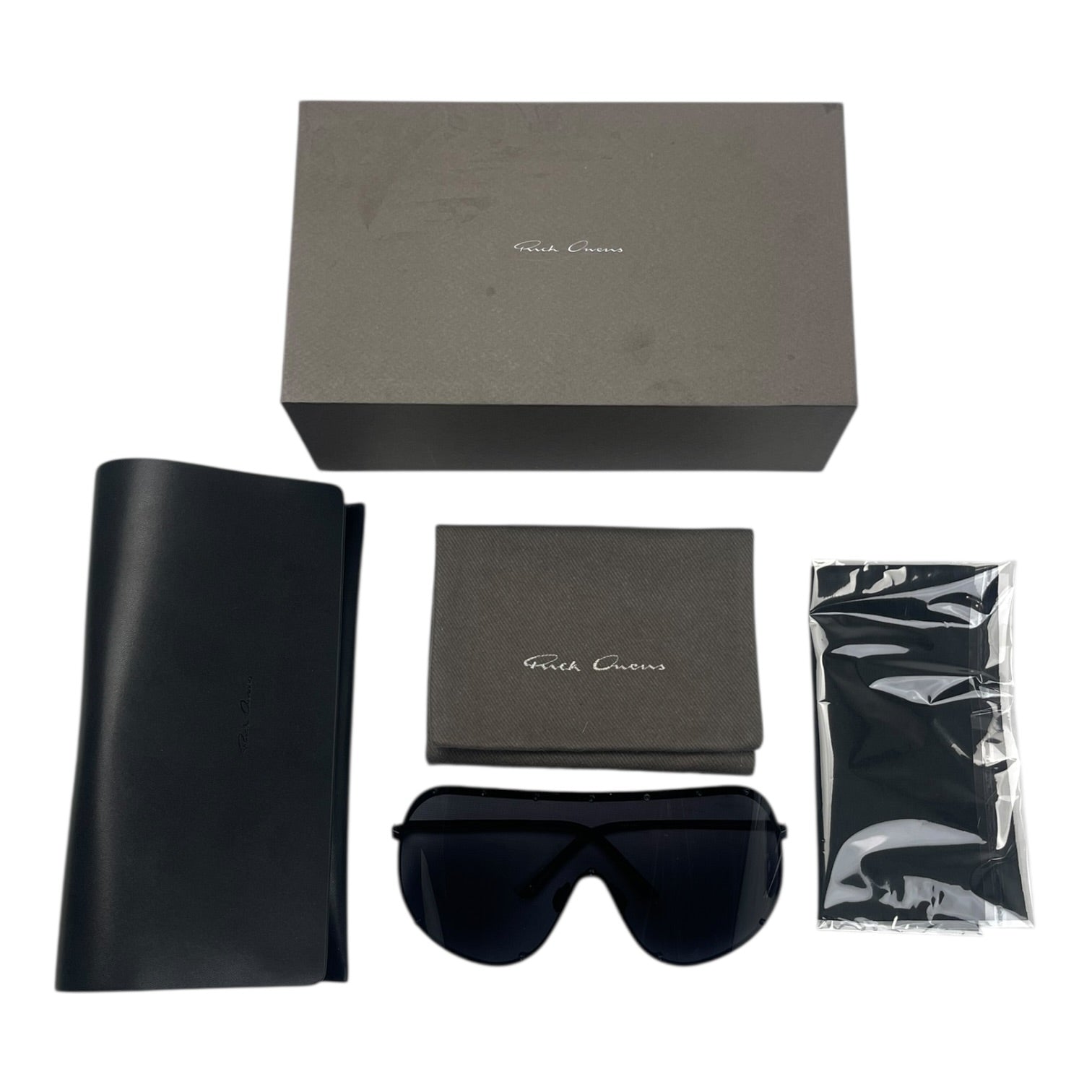 Rick Owens Shield Sunglasses Black Black RG0000006 GBLKB 0909