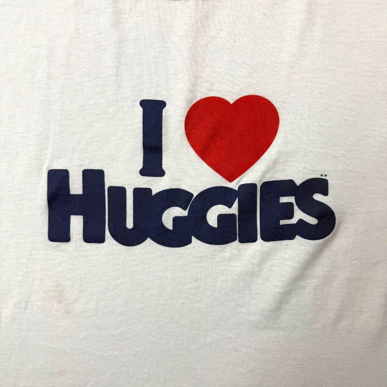 Vintage Huggies ‘I Heart Huggies’ Ringer Tee White