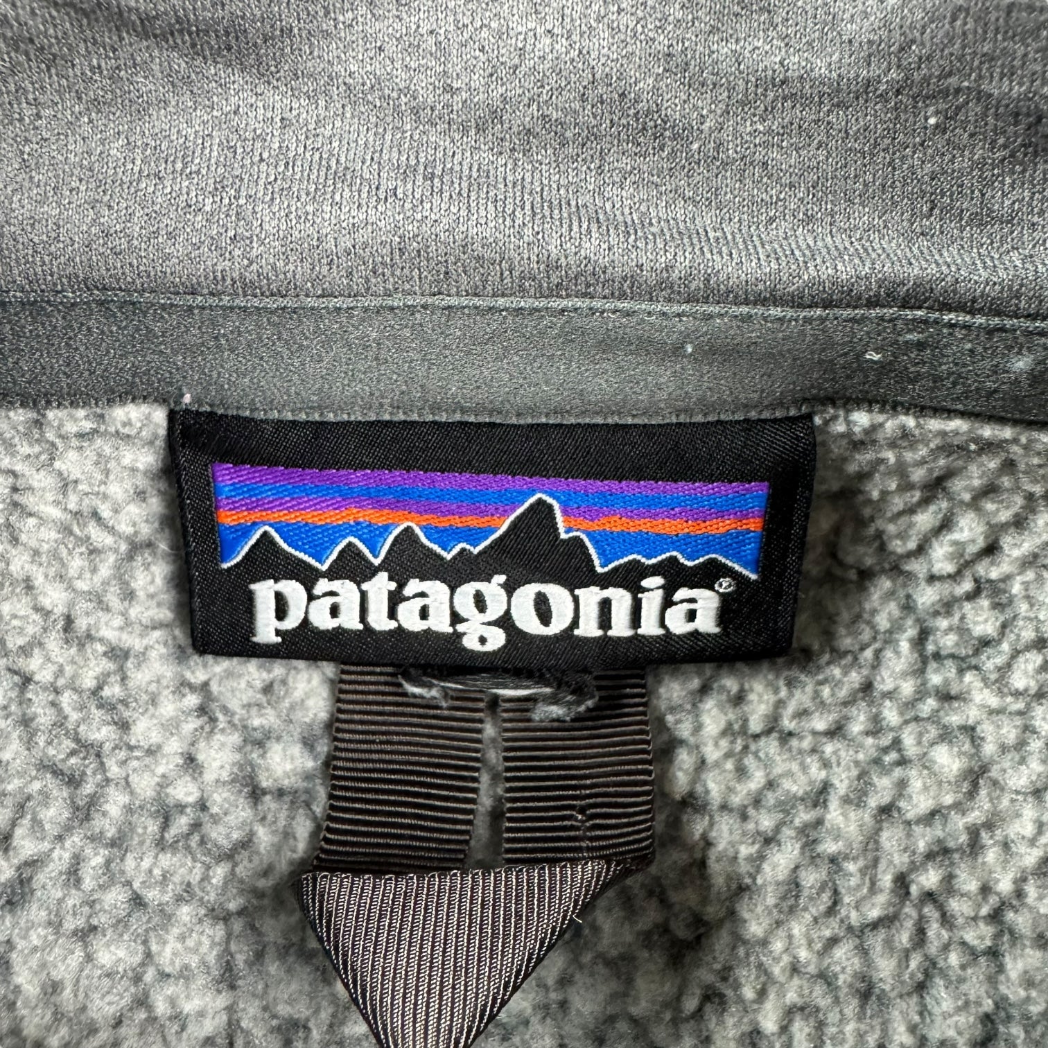 Vintage Patagonia Quarter Zip Up Polar Fleeced Jacket Grey