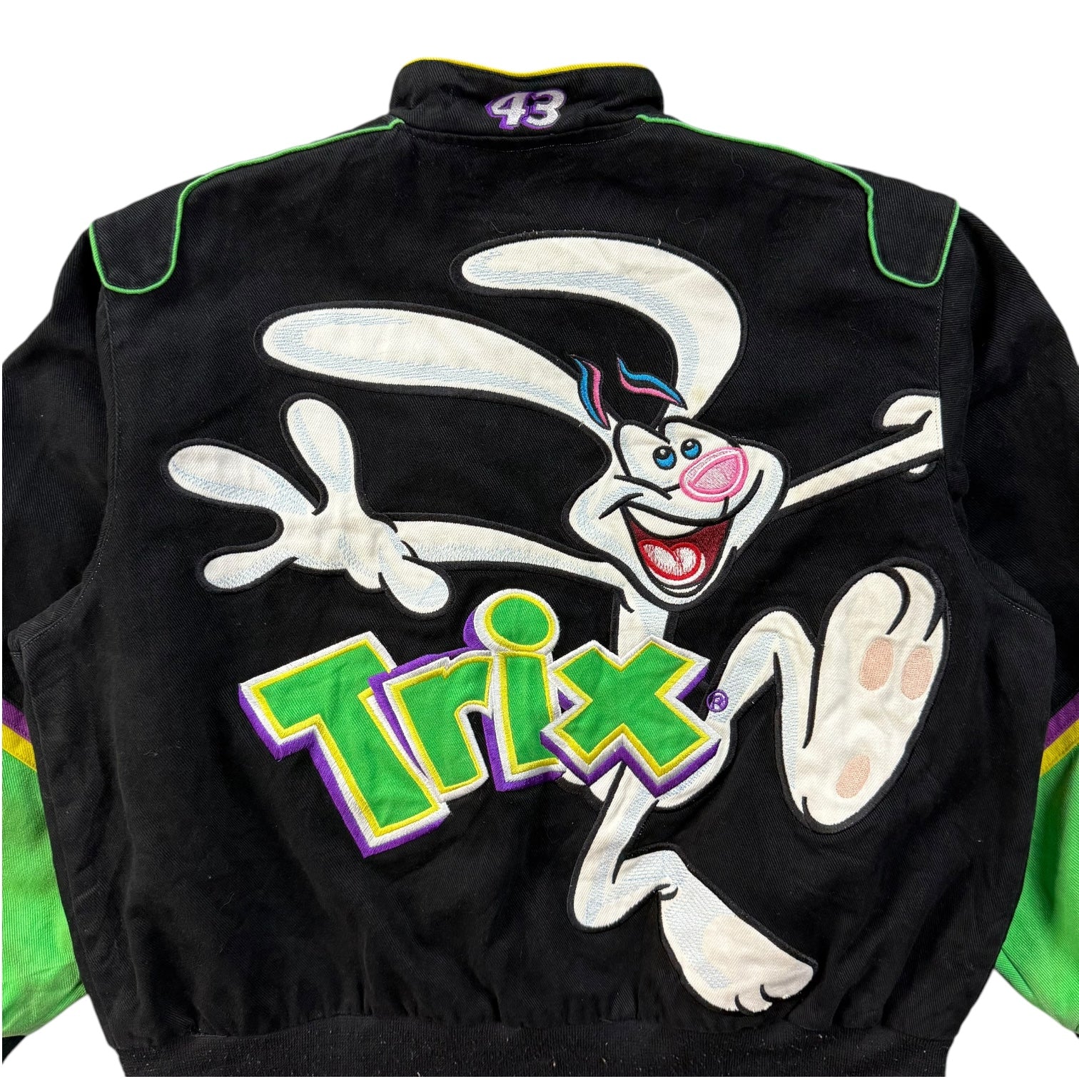 Vintage Jeff Hamilton NASCAR Trix Racing Jacket Black/Green